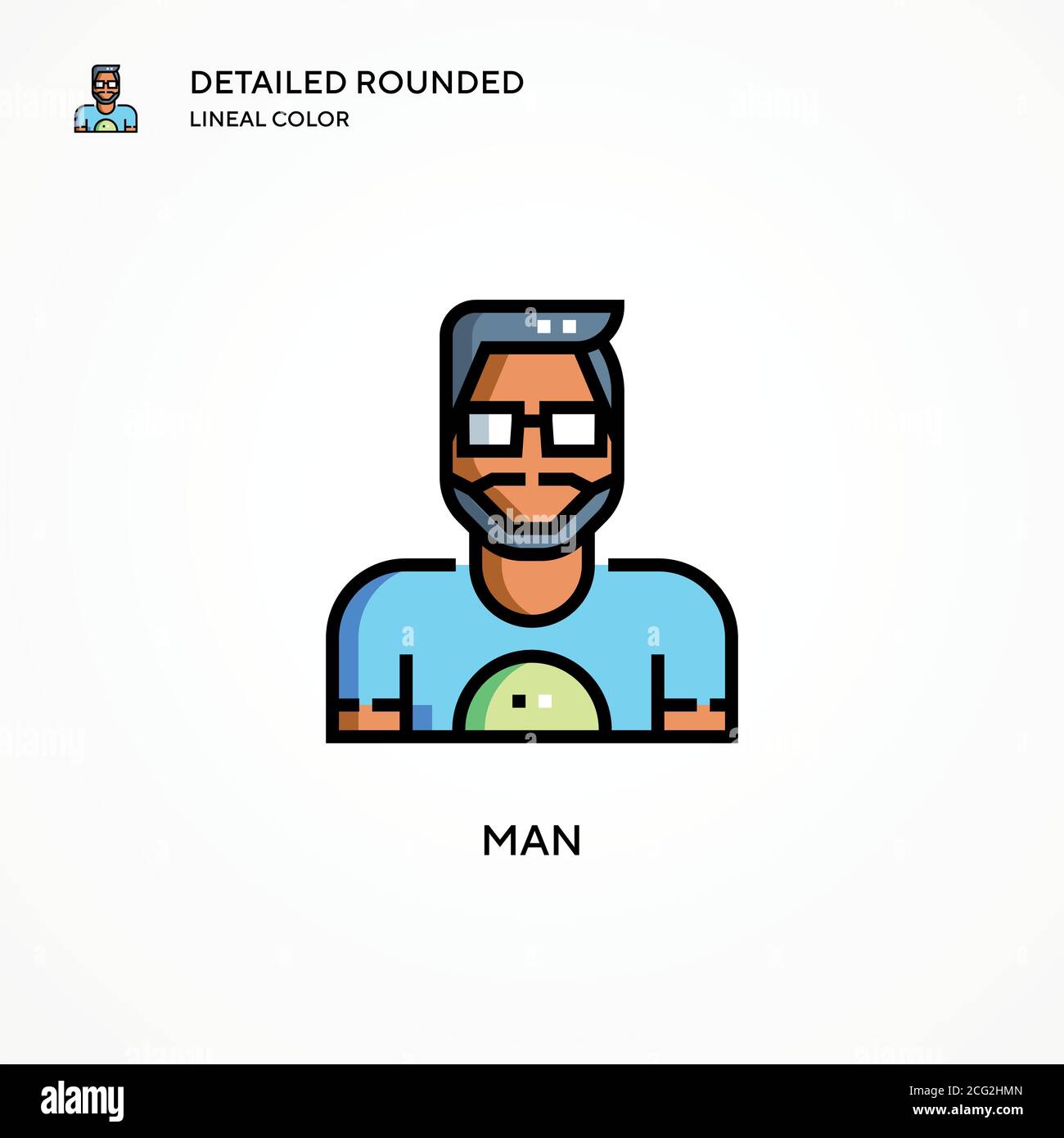 Man vector icon. Modern vector illustration concepts. Easy to edit and ...