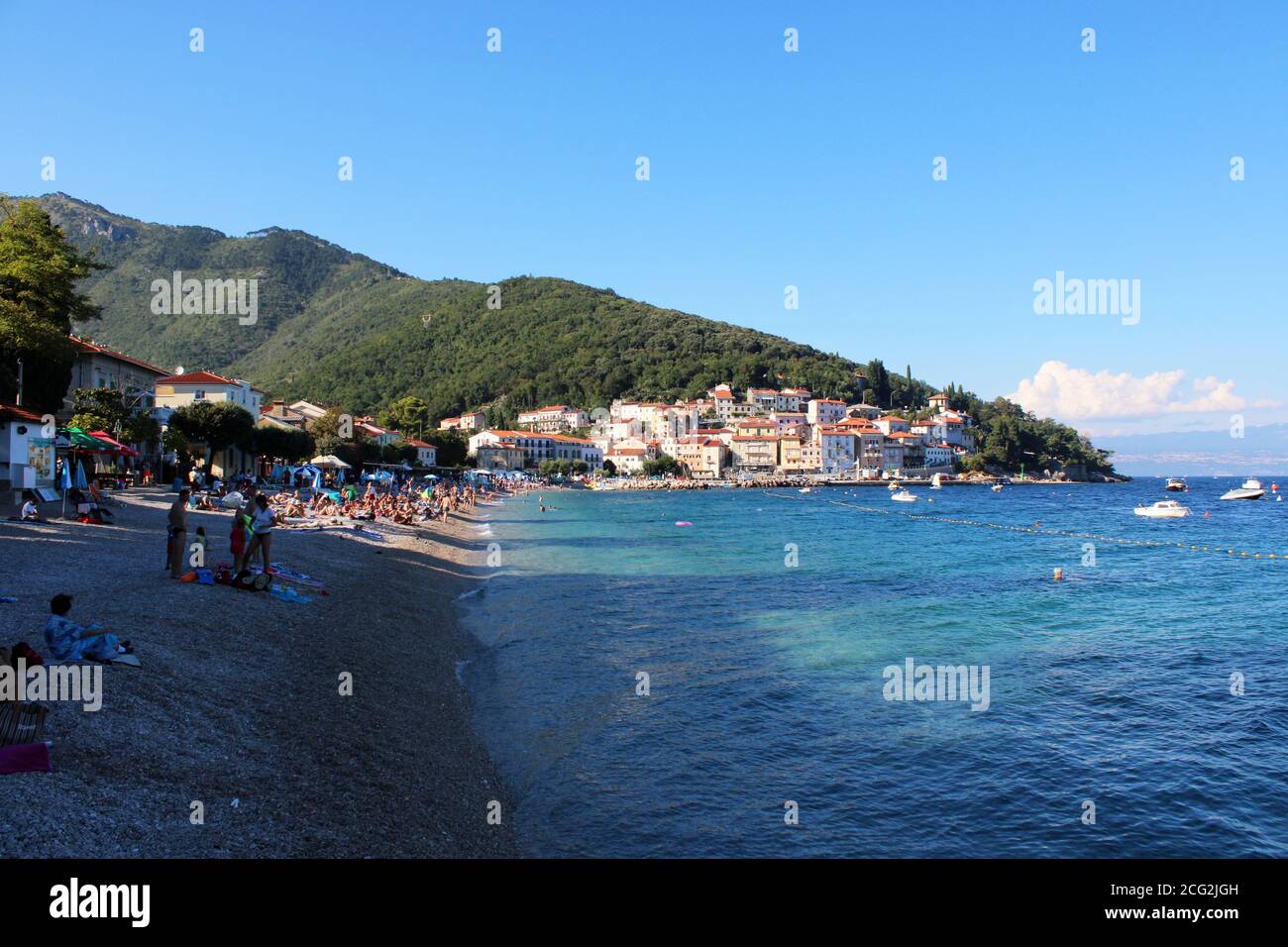 Moscenicka Draga by the end of summer, views, Adriatic coast, Croatia Stock Photo