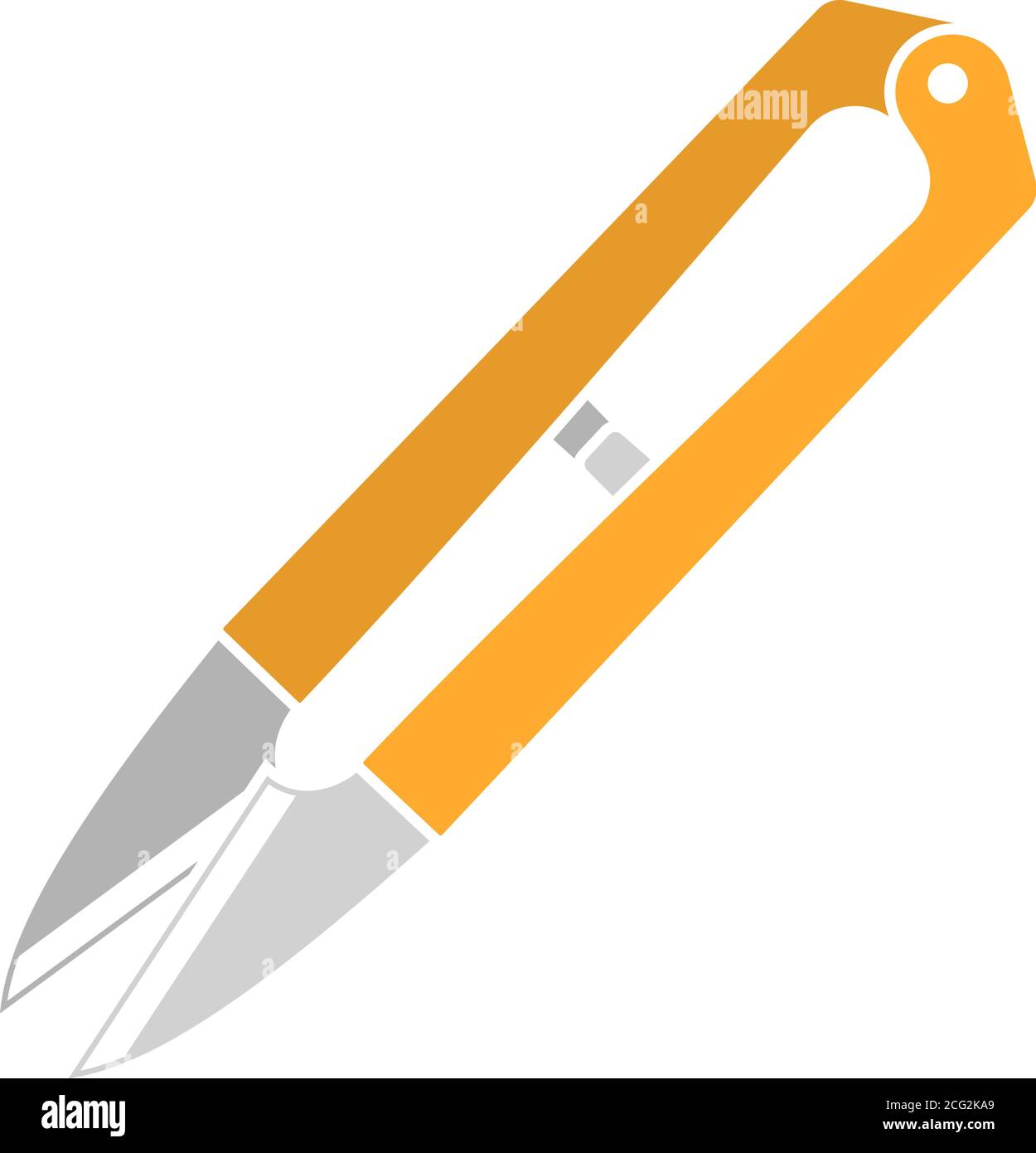 Seam Ripper Icon. Flat Color Design. Vector Illustration Stock Vector ...