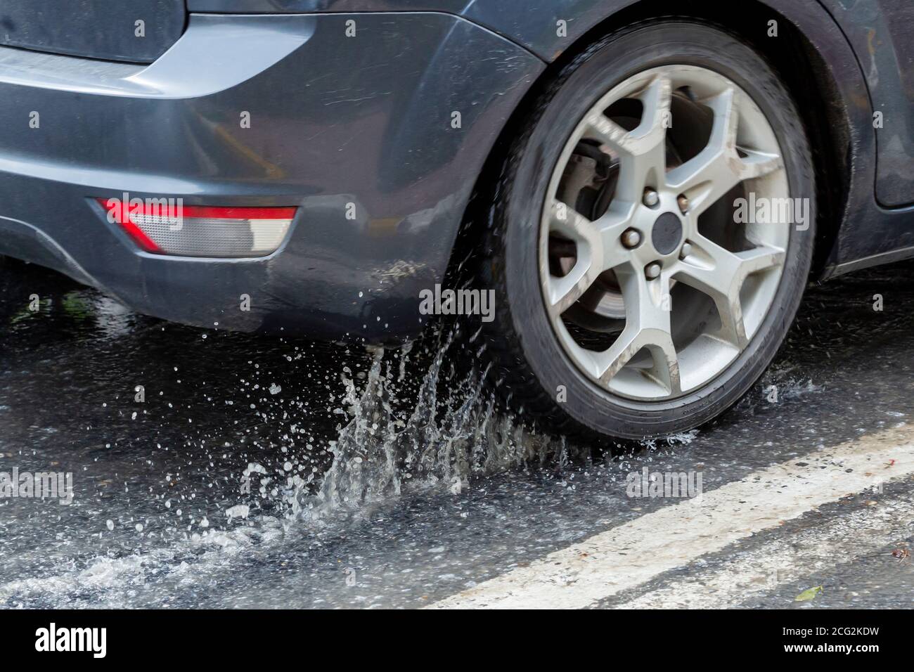tire splashing in water Stock Photo Alamy
