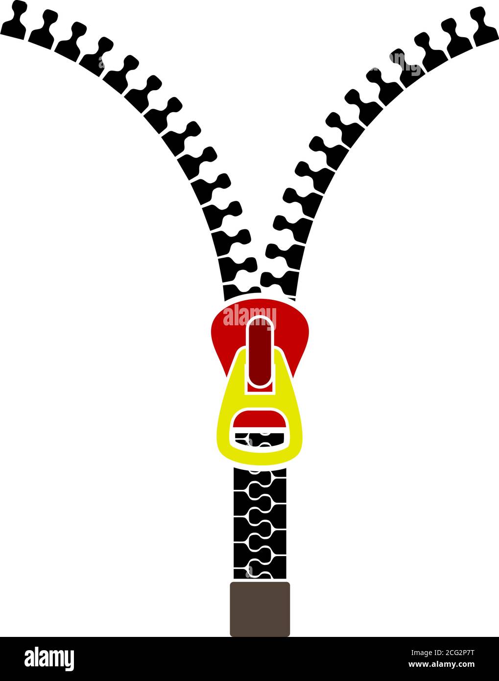 Sewing Zip Line Icon. Flat Color Design. Vector Illustration. Stock Vector