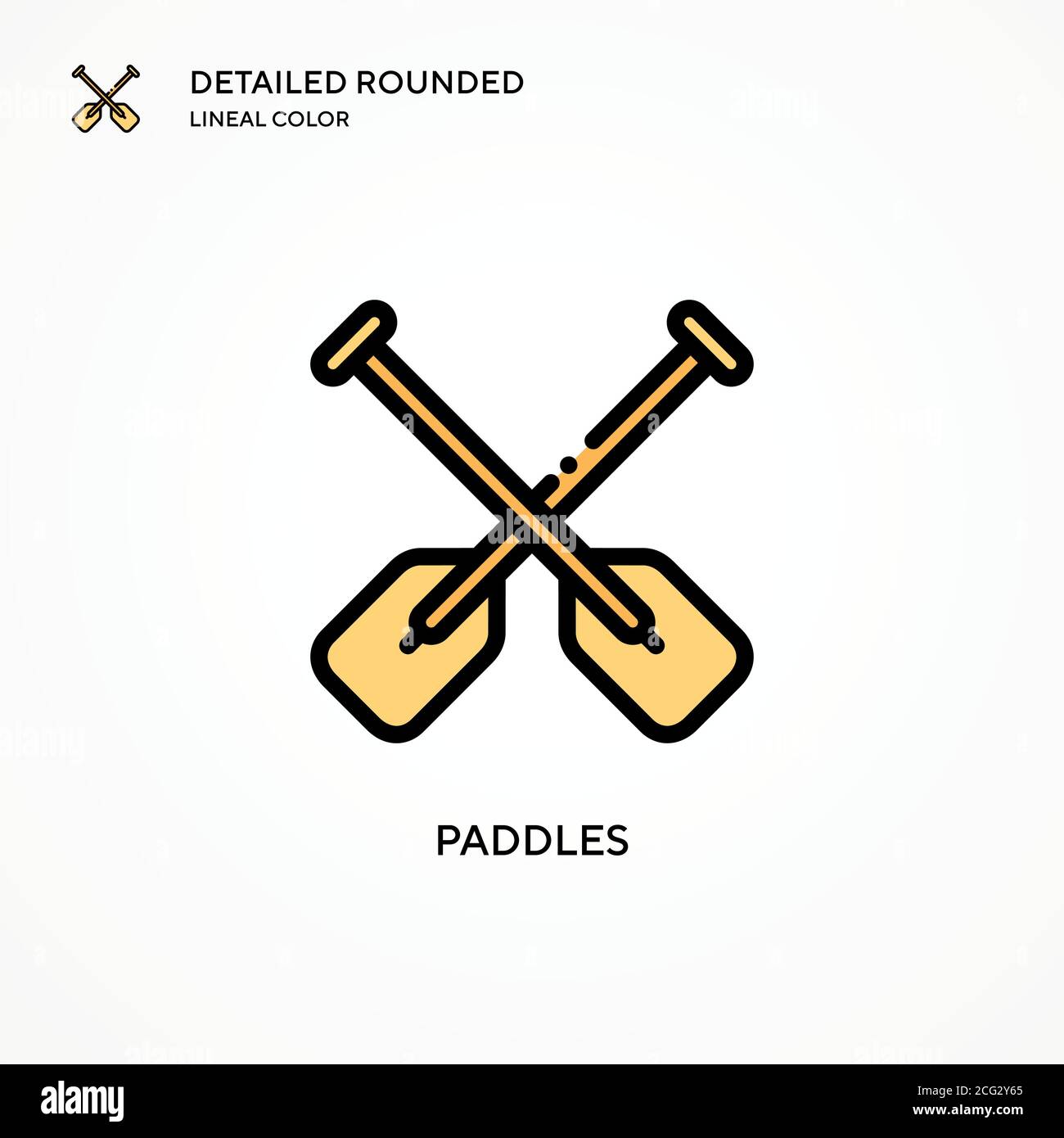 Paddles vector icon. Modern vector illustration concepts. Easy to edit and customize. Stock Vector