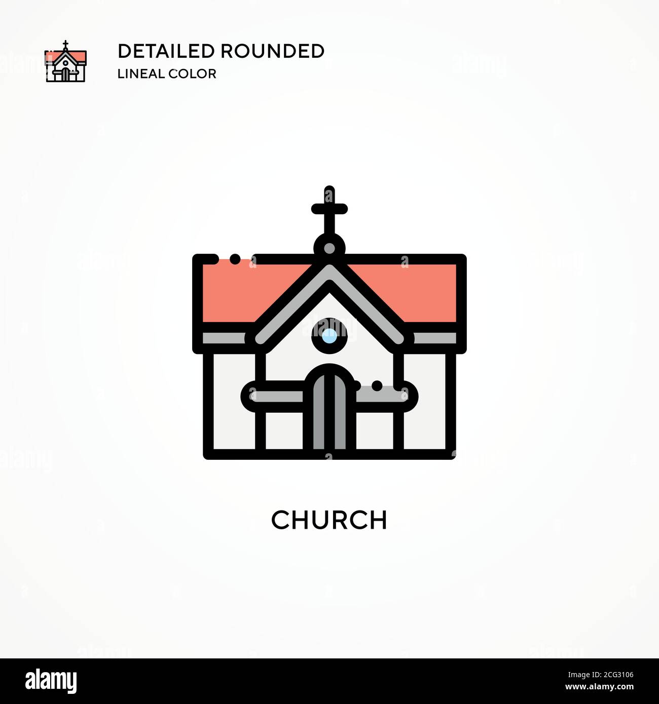 Church vector icon. Modern vector illustration concepts. Easy to edit ...