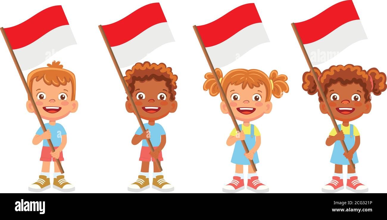 Indonesian flag waving indonesia Stock Vector Images - Alamy