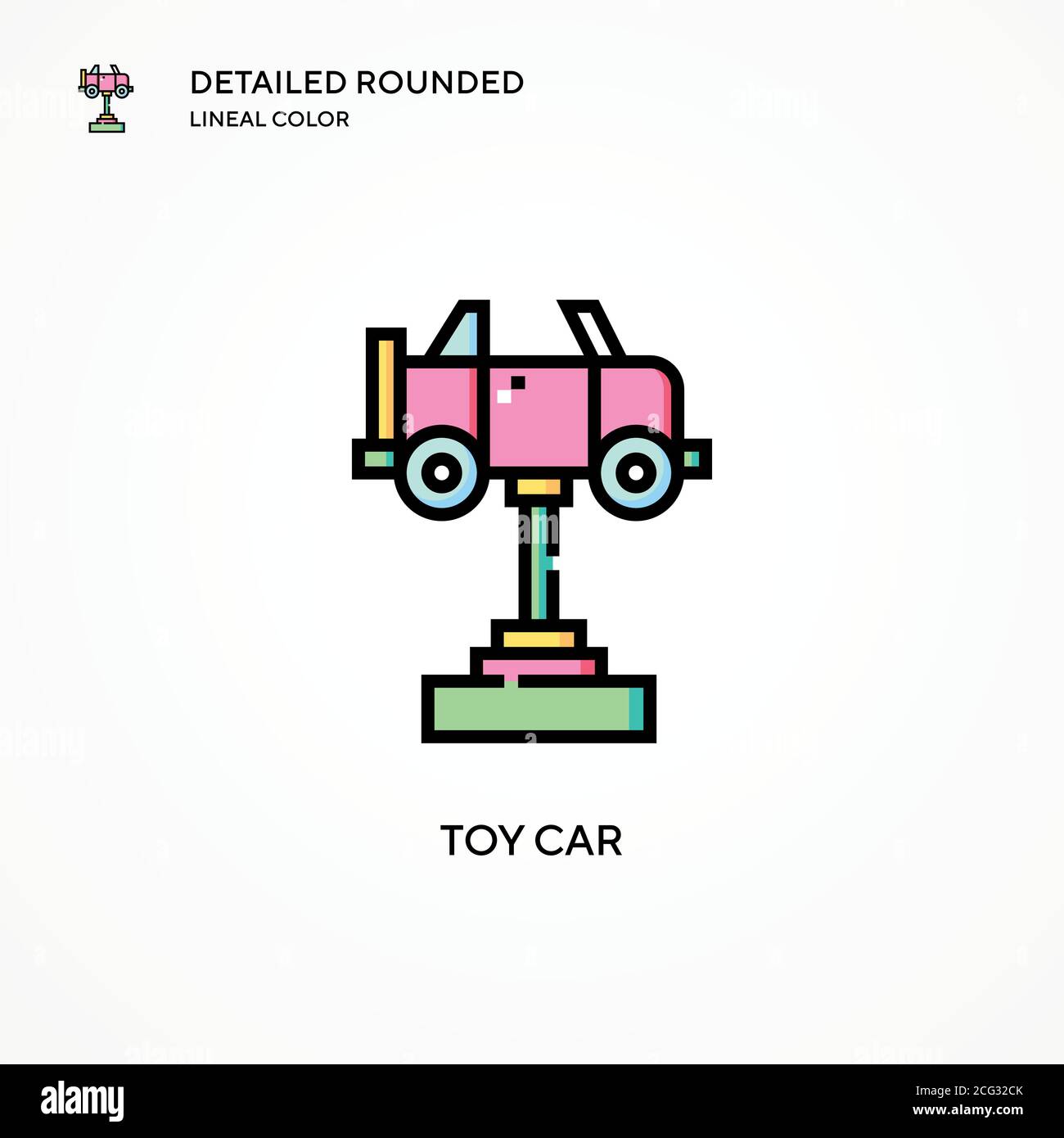 Toy car vector icon. Modern vector illustration concepts. Easy to edit