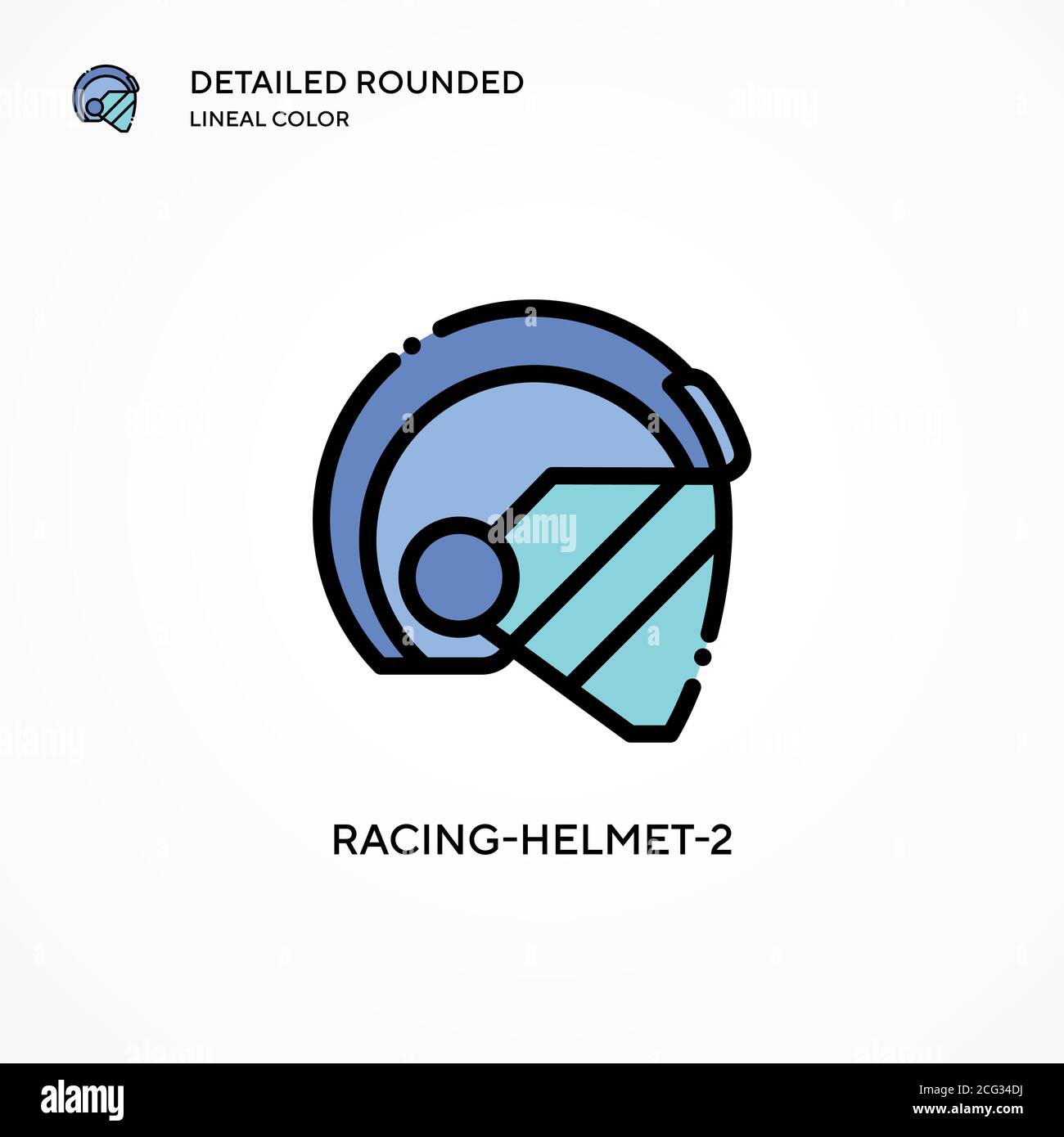 Racing-helmet-2 vector icon. Modern vector illustration concepts. Easy to edit and customize. Stock Vector