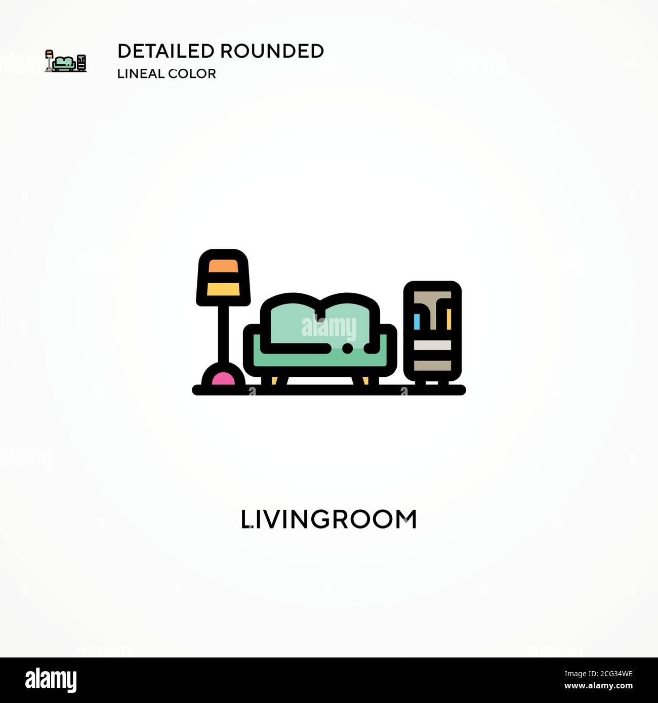 Livingroom vector icon. Modern vector illustration concepts. Easy to ...