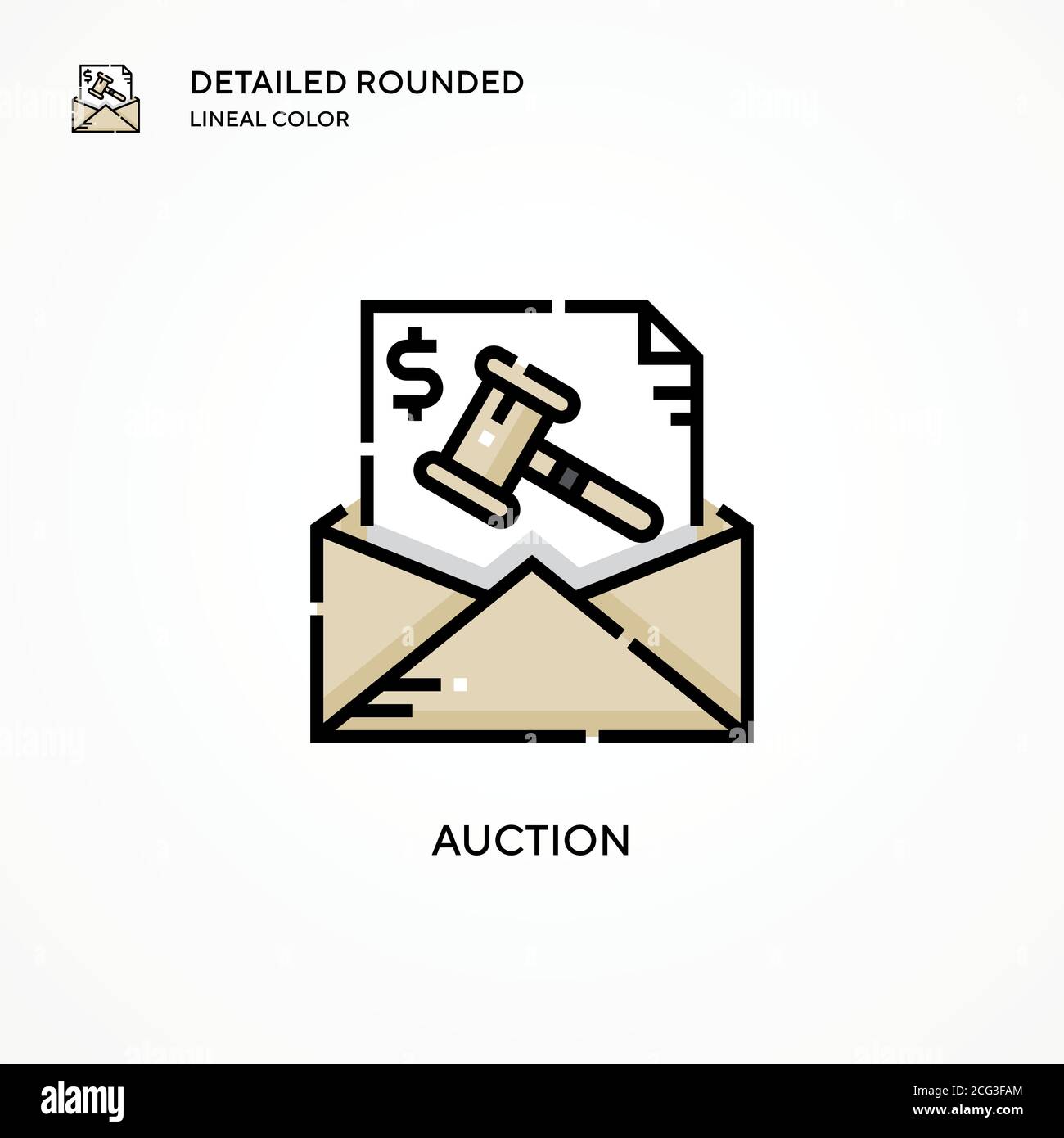 Auction vector icon. Modern vector illustration concepts. Easy to edit ...