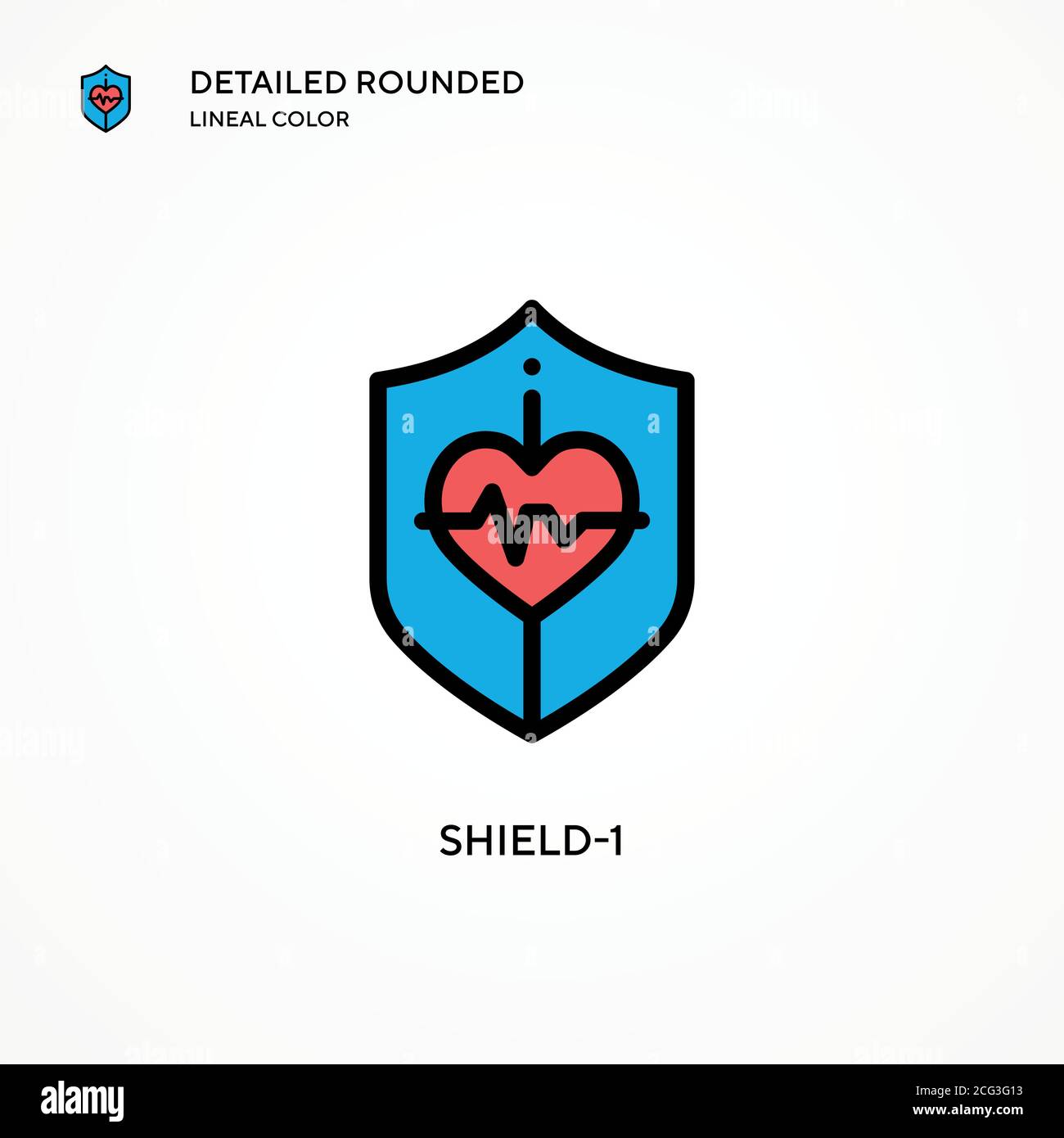 Shield-1 vector icon. Modern vector illustration concepts. Easy to edit and customize. Stock Vector