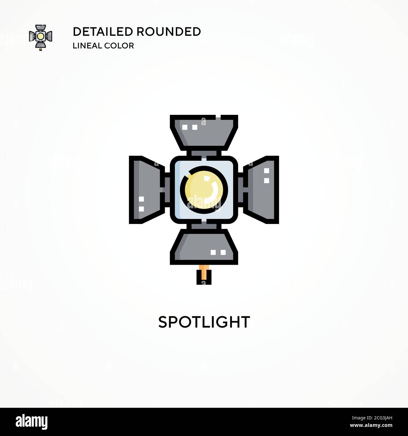Spotlight vector icon. Modern vector illustration concepts. Easy to ...