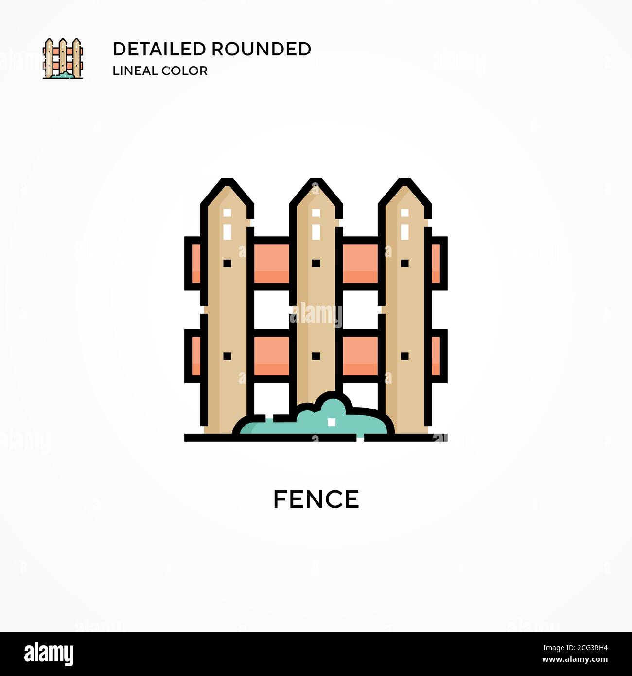 Fence vector icon. Modern vector illustration concepts. Easy to edit ...