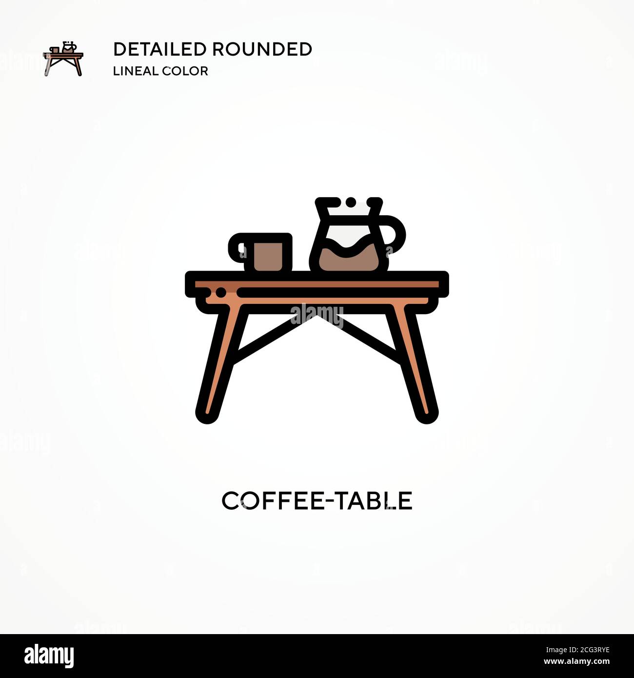 Coffee-table vector icon. Modern vector illustration concepts. Easy to ...