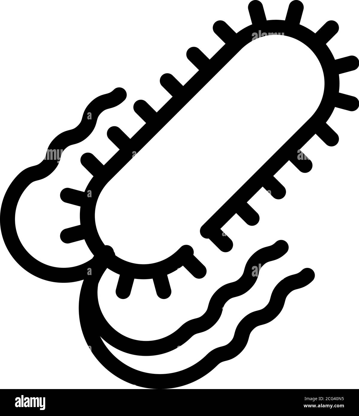 salmonella bacteria line icon vector isolated illustration Stock Vector