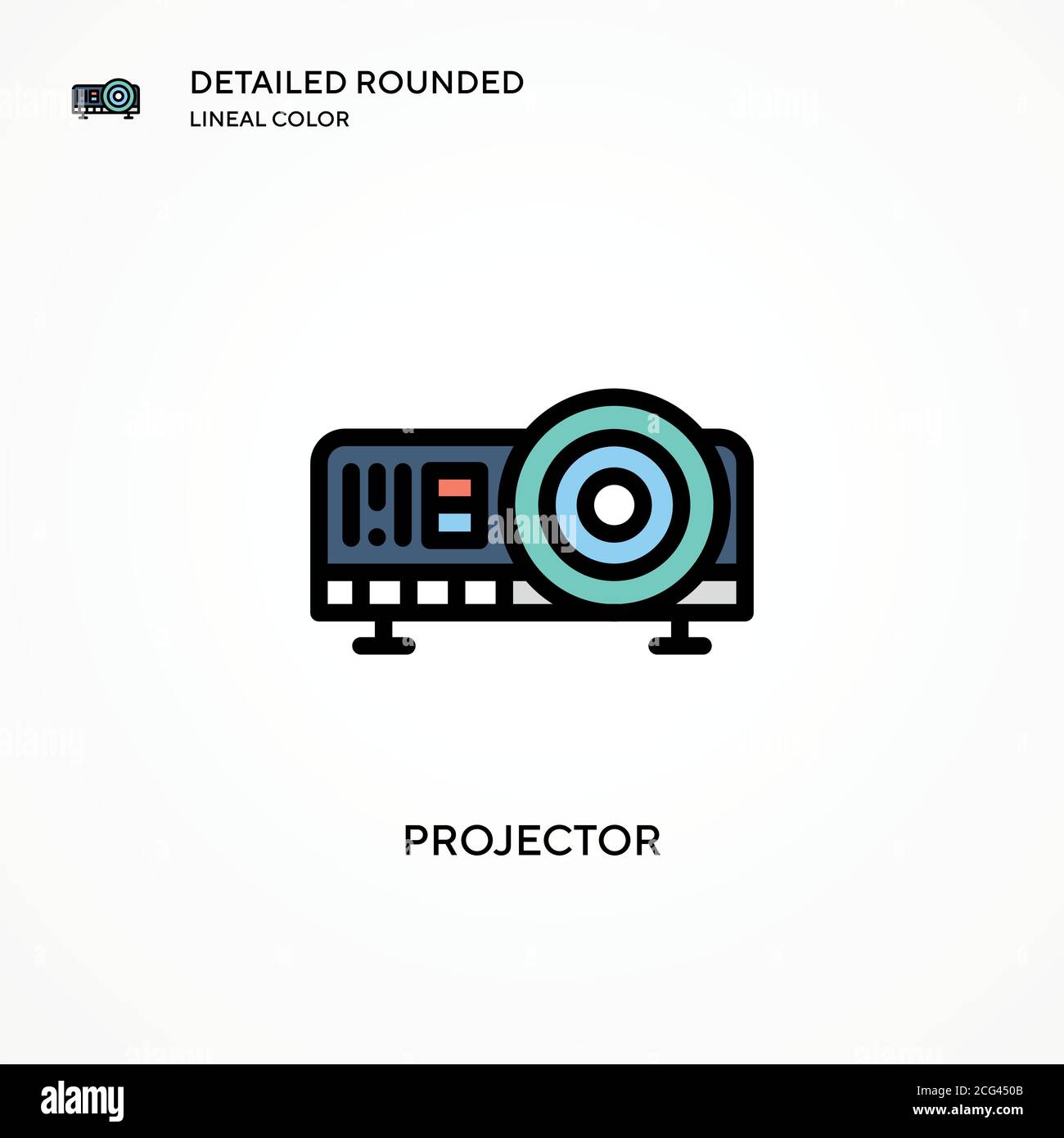 Projector vector icon. Modern vector illustration concepts. Easy to ...