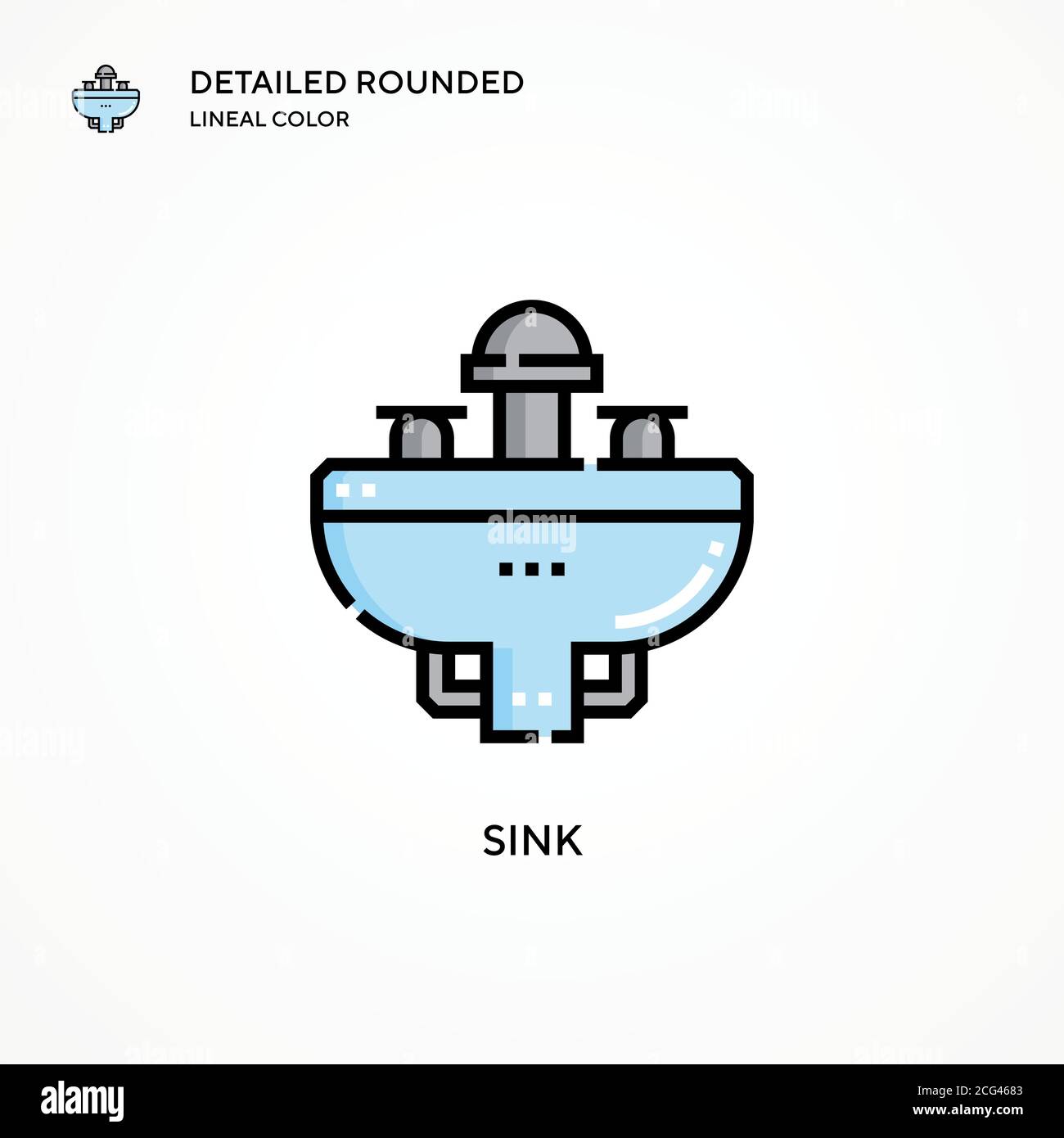 Sink vector icon. Modern vector illustration concepts. Easy to edit and ...