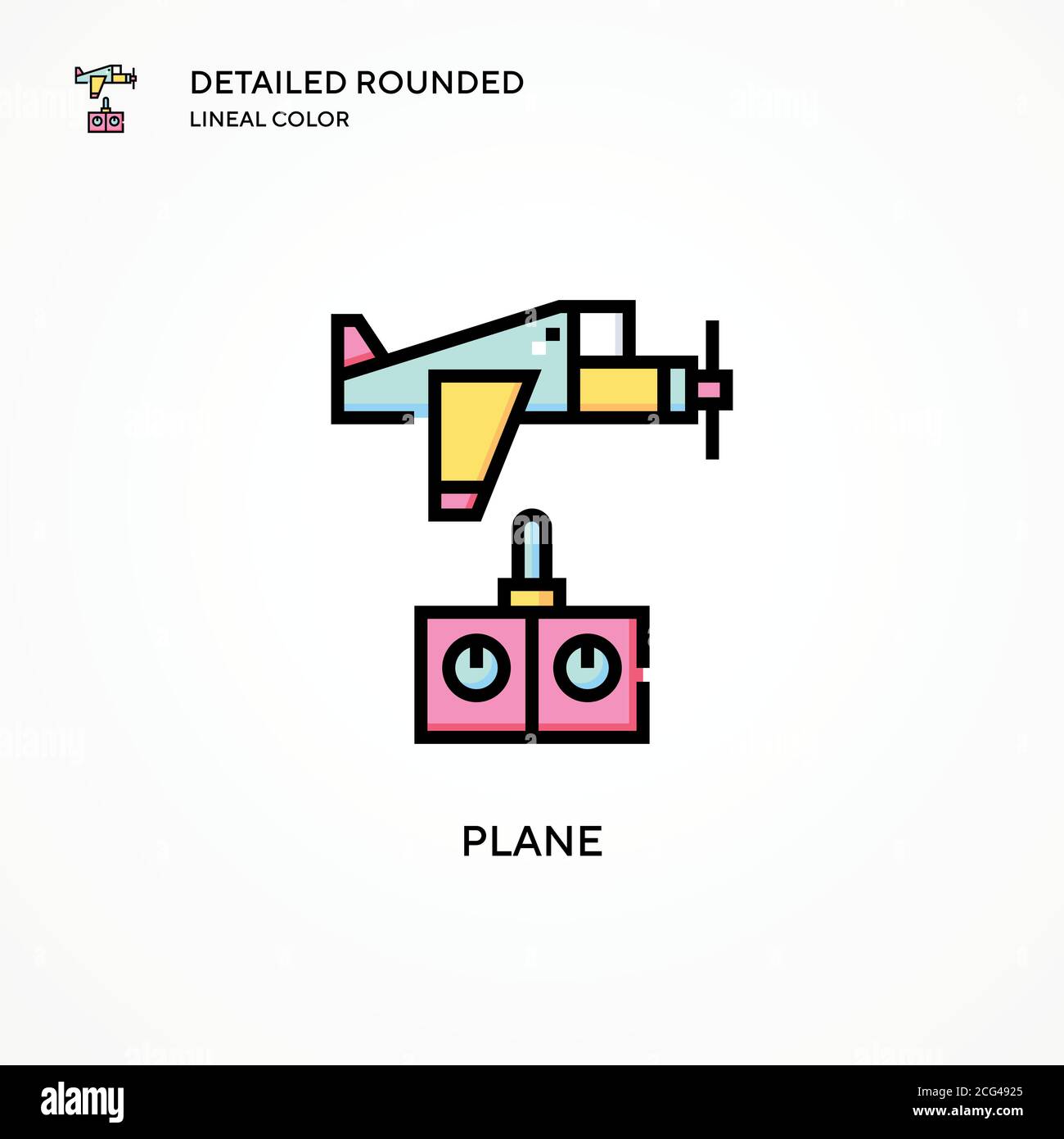 Plane vector icon. Modern vector illustration concepts. Easy to edit ...