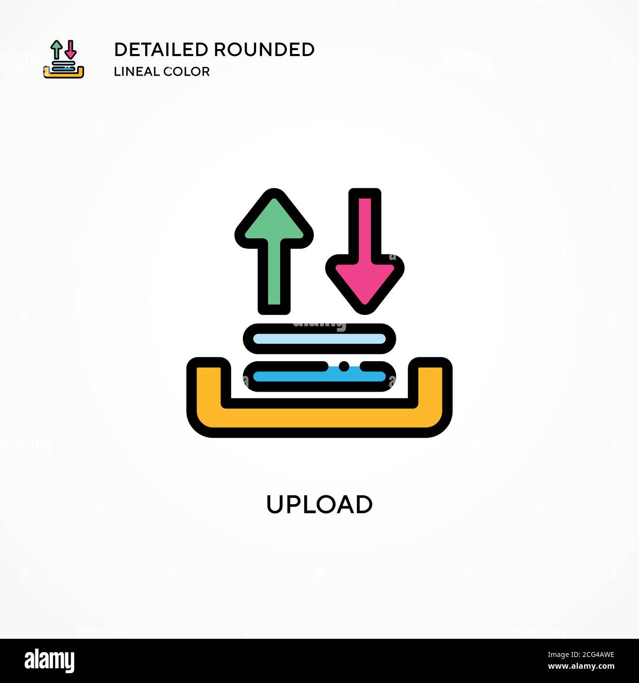 Upload vector icon. Modern vector illustration concepts. Easy to edit ...