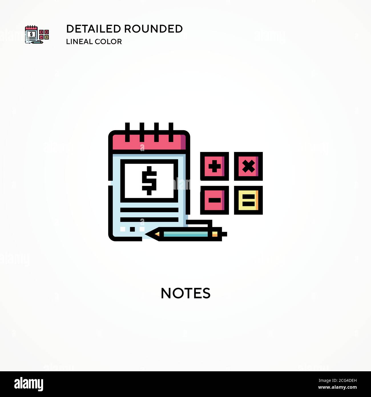 Notes vector icon. Modern vector illustration concepts. Easy to edit ...