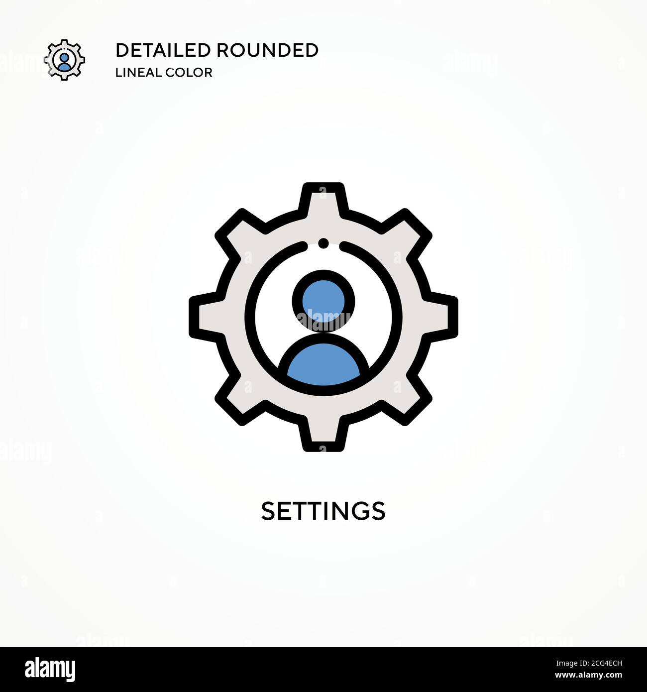 Settings vector icon. Modern vector illustration concepts. Easy to edit ...