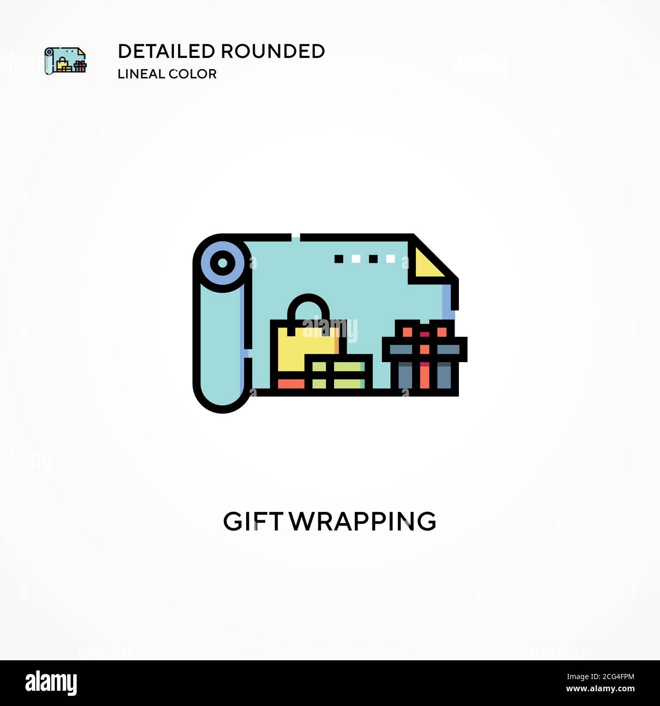 Gift wrapping vector icon. Modern vector illustration concepts. Easy to ...