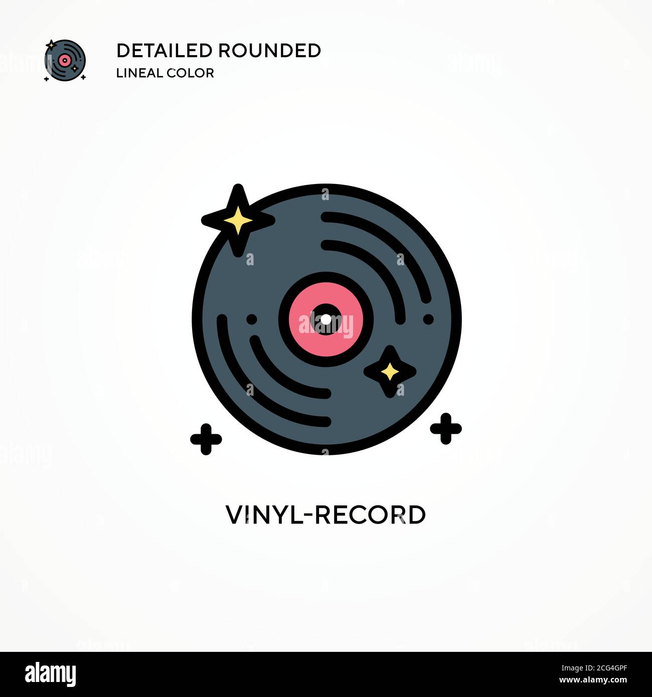 Vinyl-record vector icon. Modern vector illustration concepts. Easy to ...