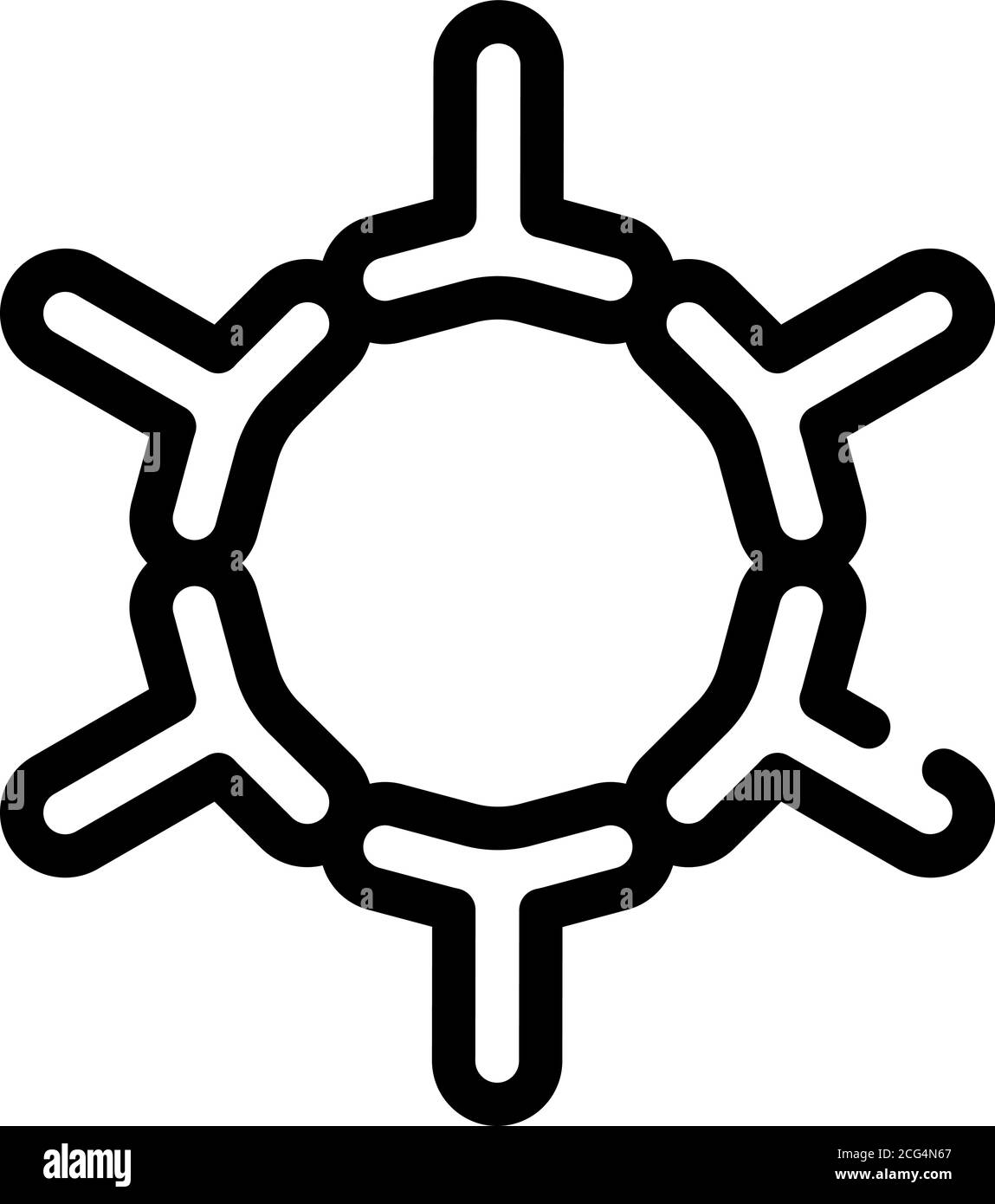 varicella zoster virus line icon vector illustration Stock Vector Image ...