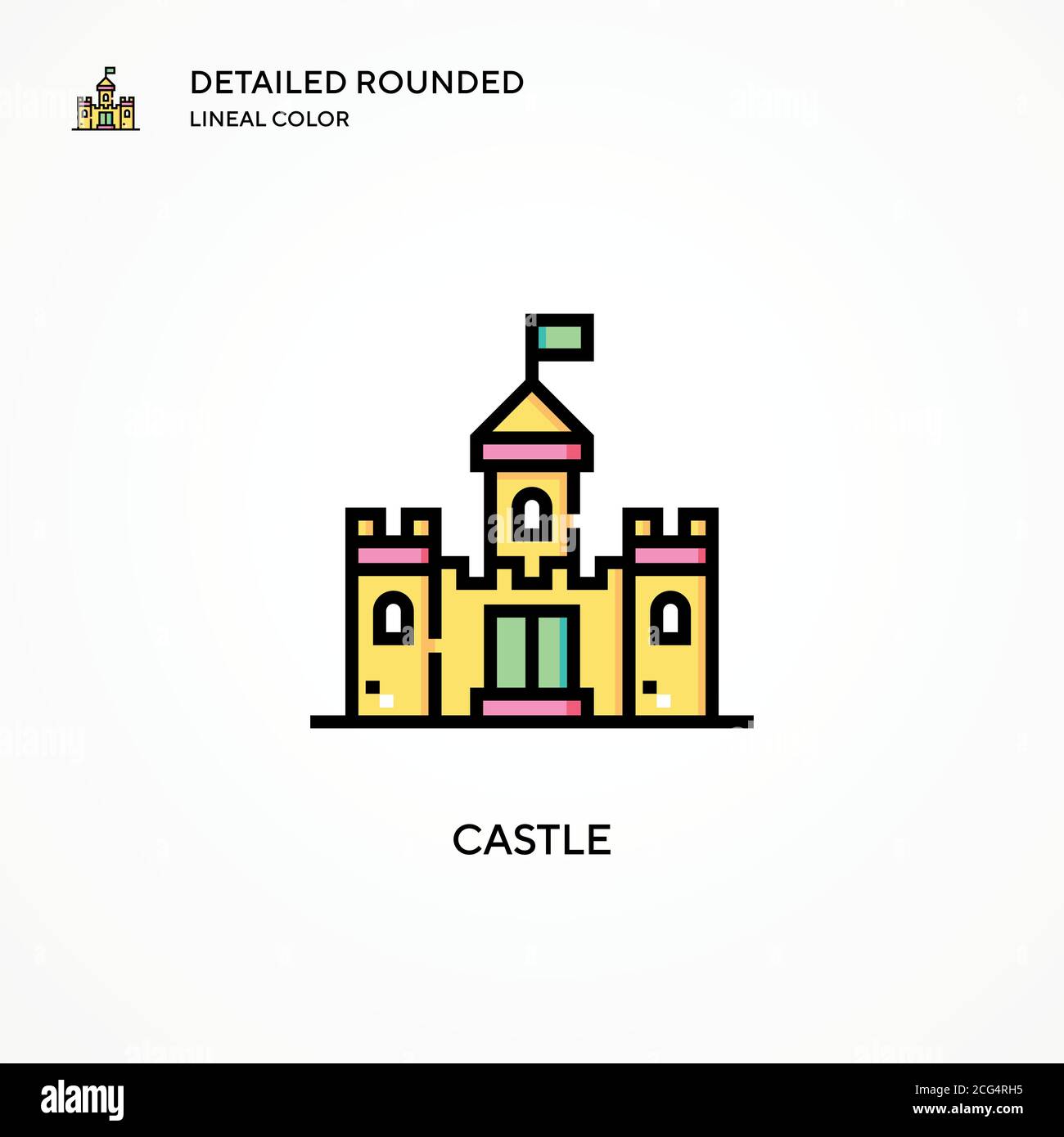 Castle vector icon. Modern vector illustration concepts. Easy to edit ...