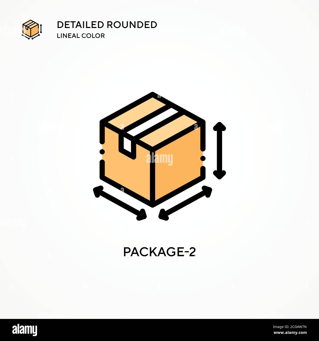 Package-2 vector icon. Modern vector illustration concepts. Easy to ...