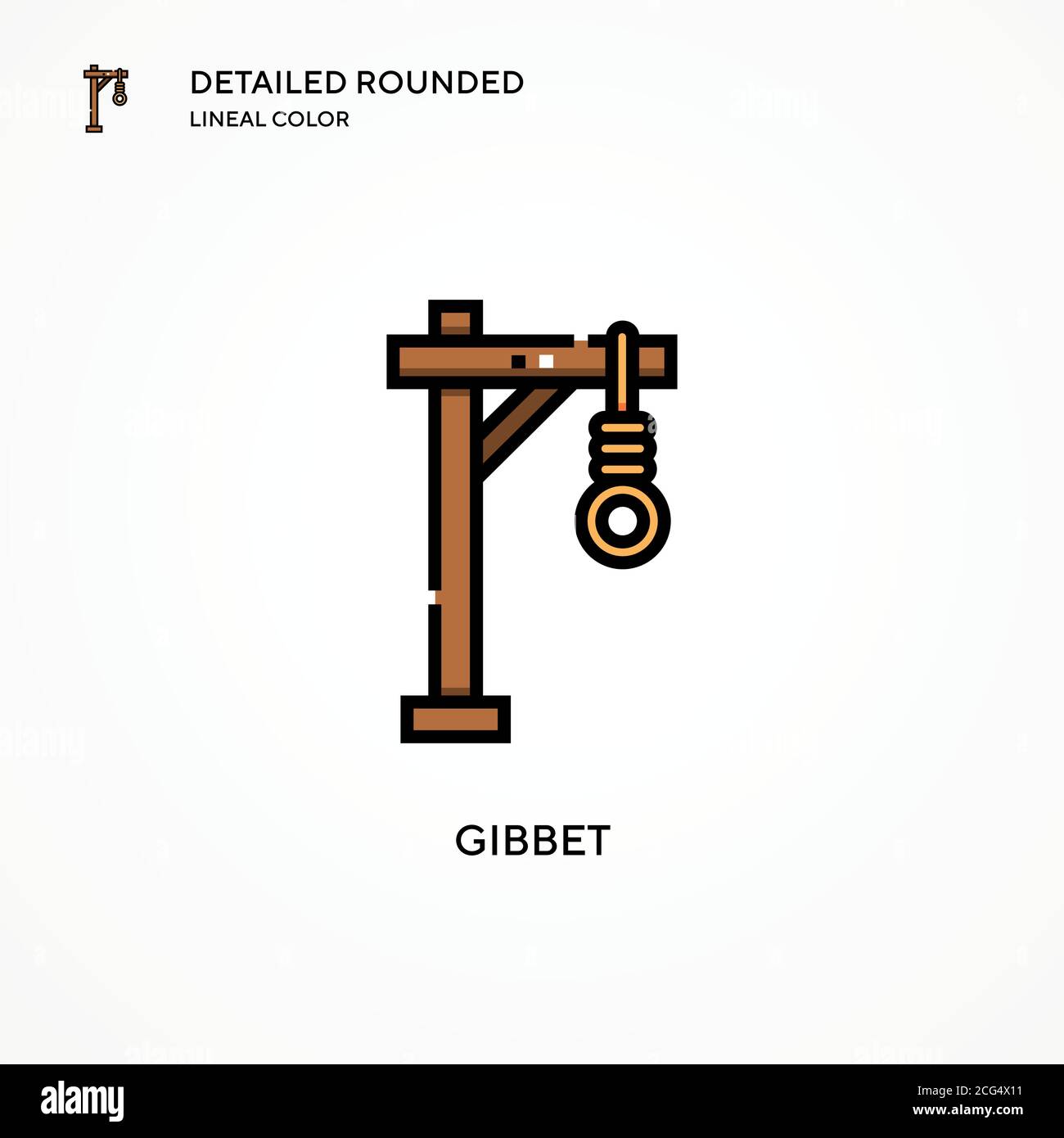 Gibbet vector icon. Modern vector illustration concepts. Easy to edit and customize. Stock Vector