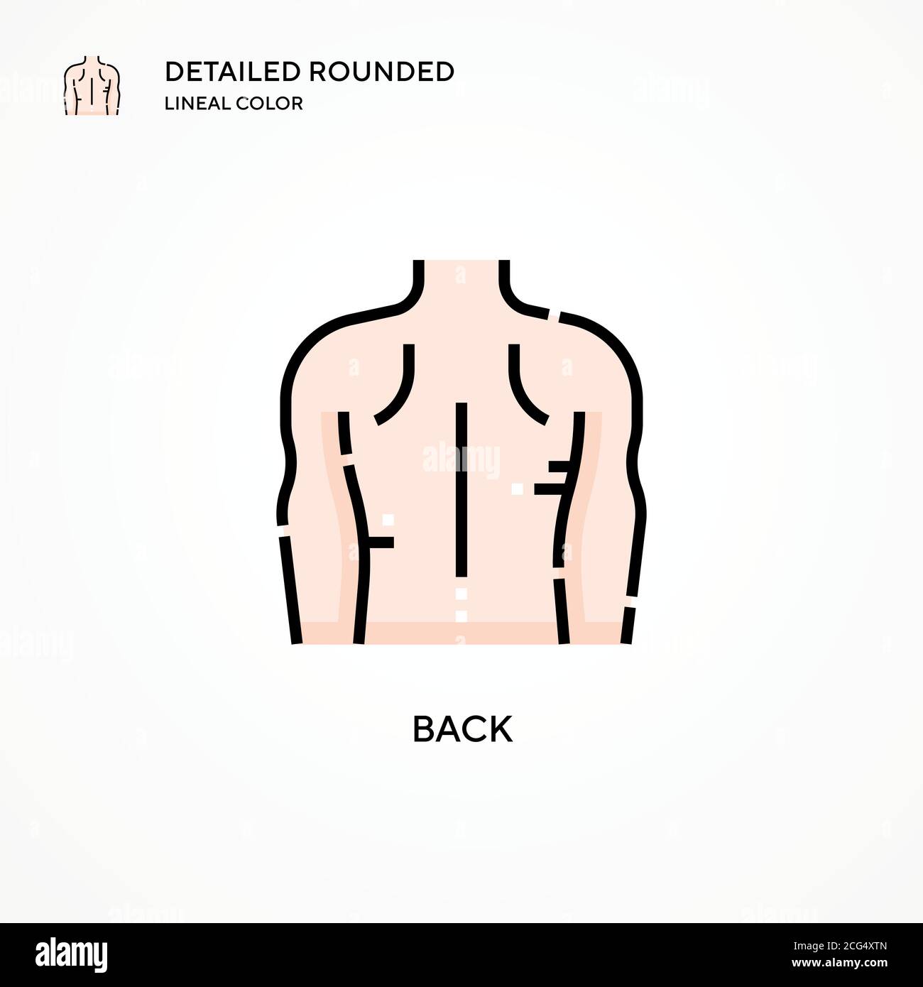 Back vector icon. Modern vector illustration concepts. Easy to edit and ...