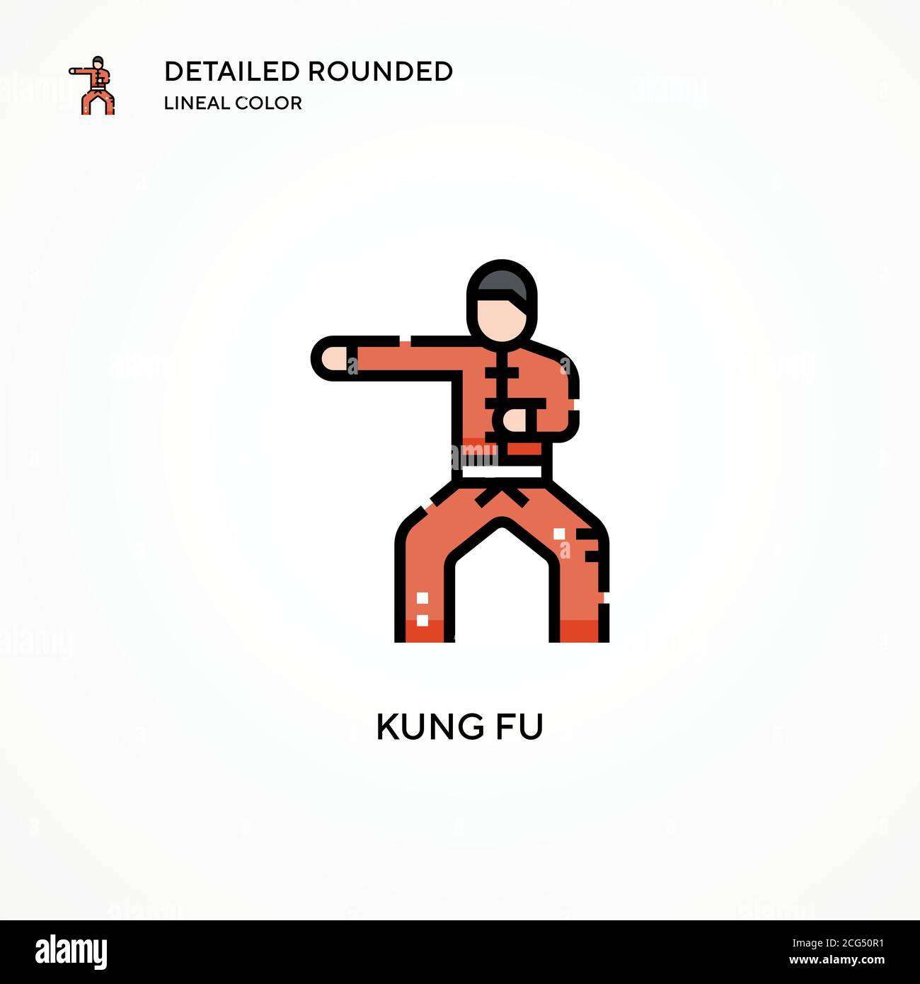 Kung fu vector icon. Modern vector illustration concepts. Easy to edit ...