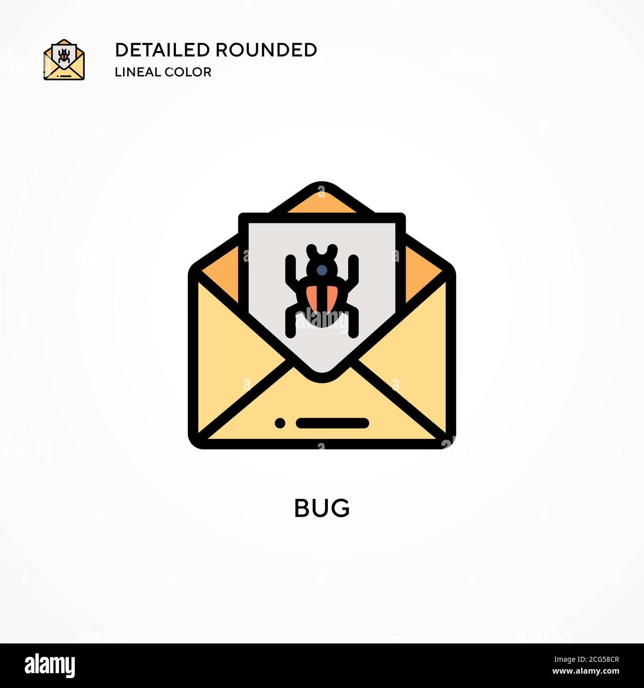 Bug vector icon. Modern vector illustration concepts. Easy to edit and ...
