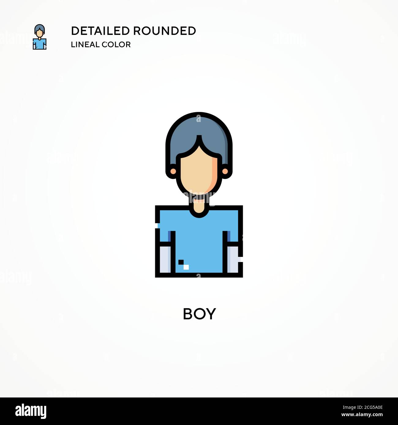 Boy vector icon. Modern vector illustration concepts. Easy to edit and ...