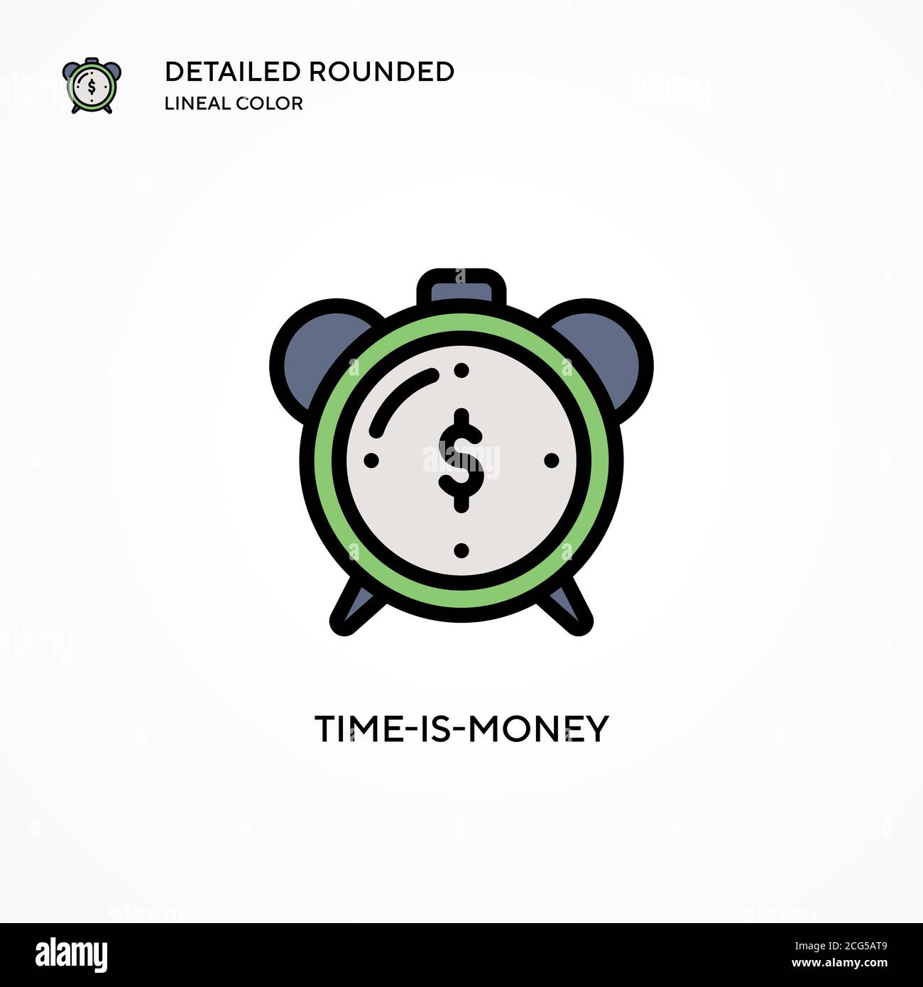 Timeismoney vector icon. Modern vector illustration concepts. Easy to