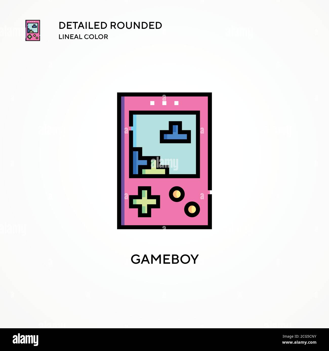 Gameboy vector icon. Modern vector illustration concepts. Easy to edit and customize. Stock Vector