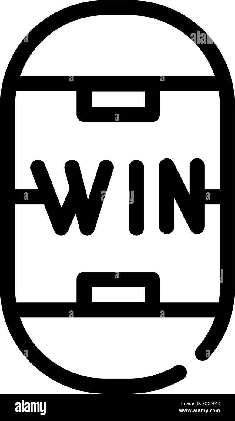 soccer field win line icon vector illustration Stock Vector Image & Art ...