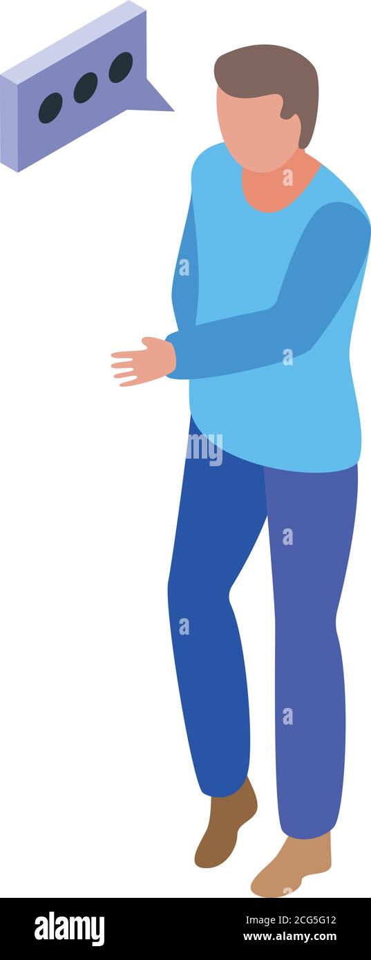 Outsource icon, isometric style Stock Vector