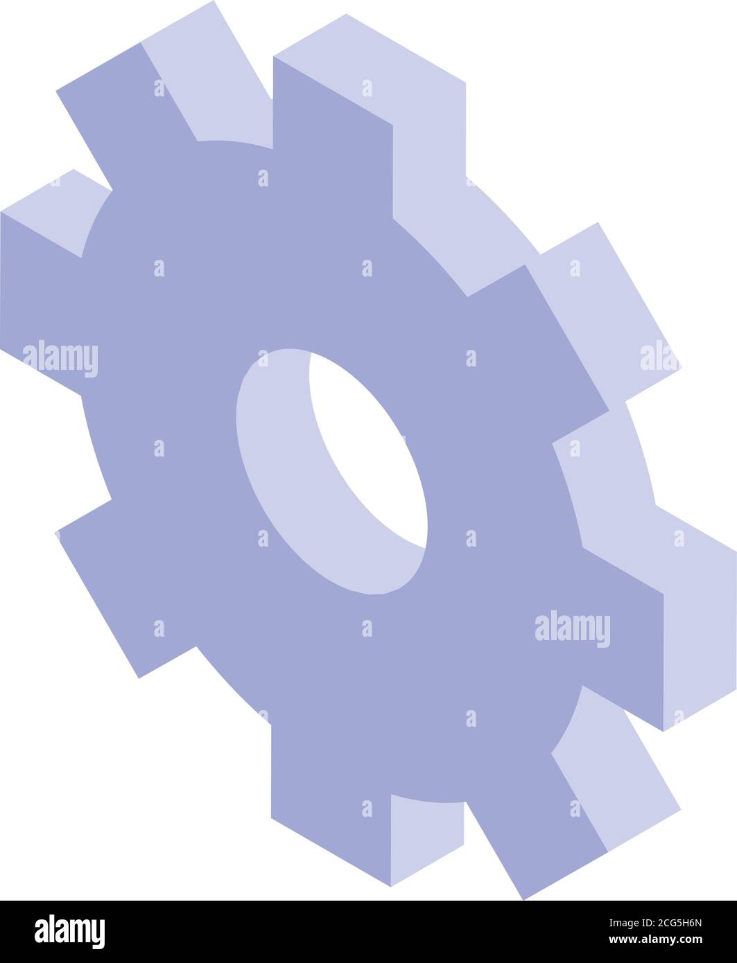 Outsource gear task icon, isometric style Stock Vector