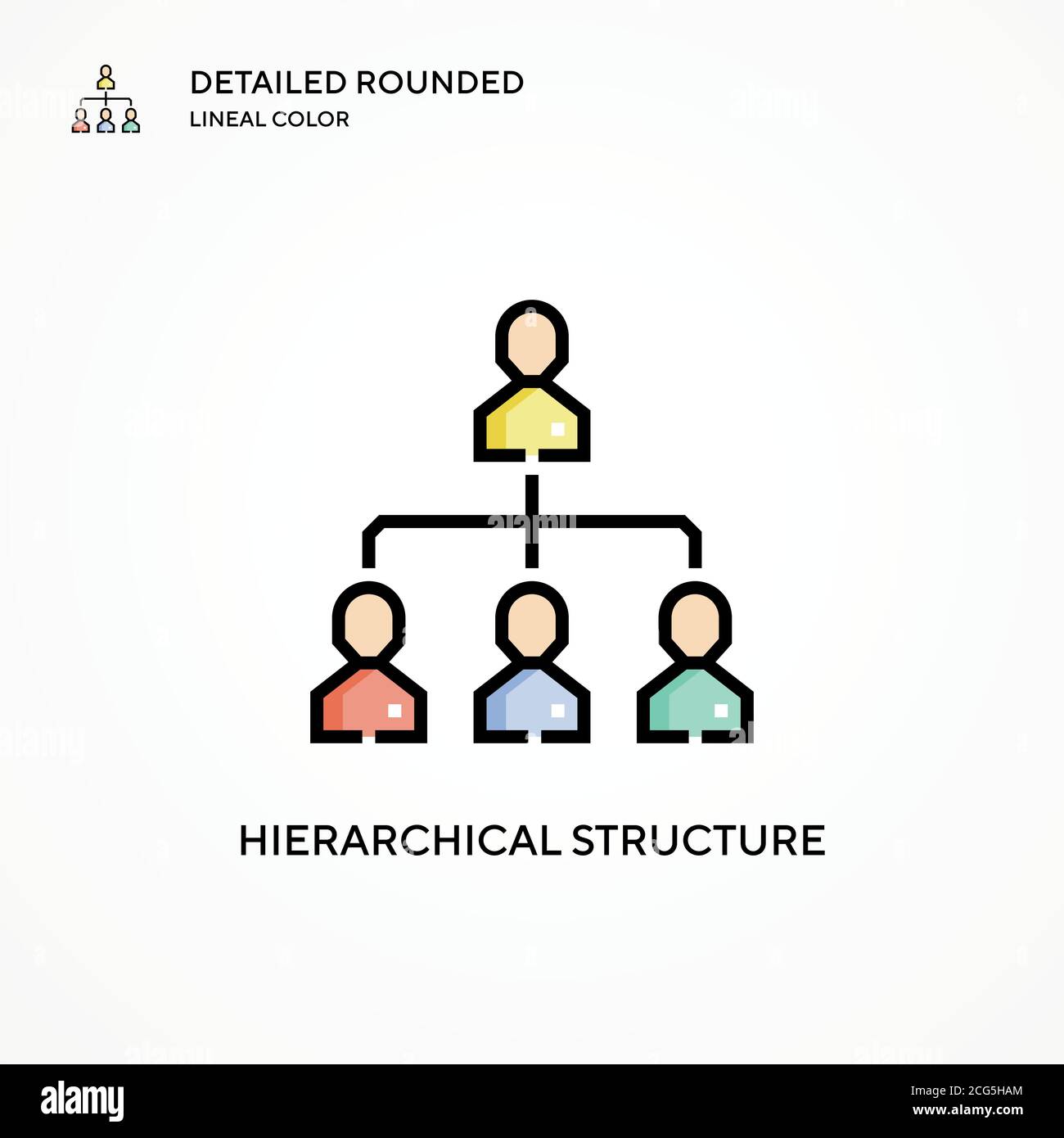 Hierarchical structure vector icon. Modern vector illustration concepts. Easy to edit and customize. Stock Vector