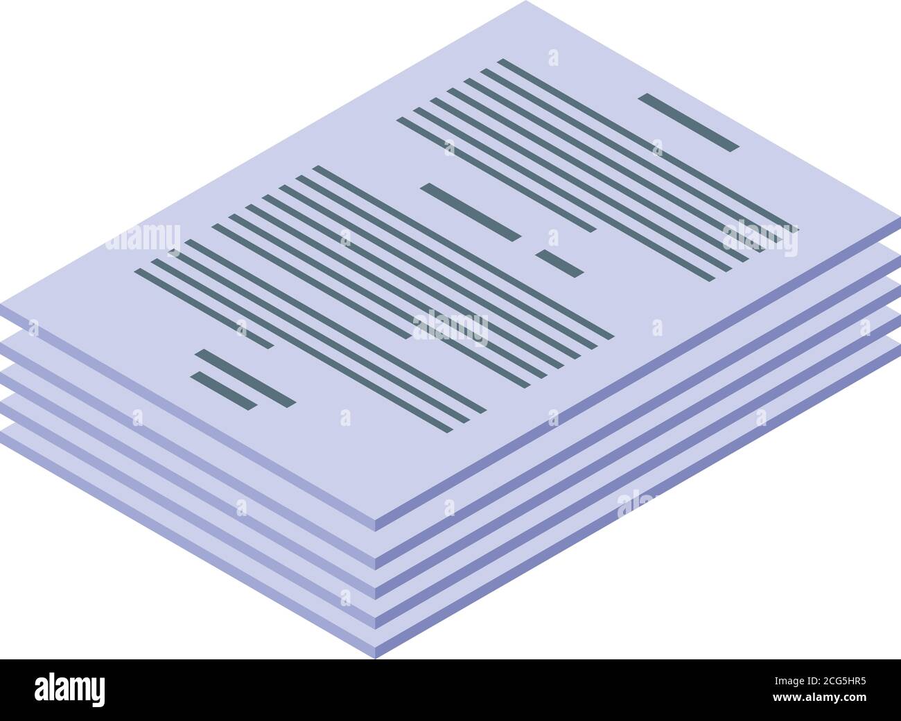 Podcast papers icon, isometric style Stock Vector