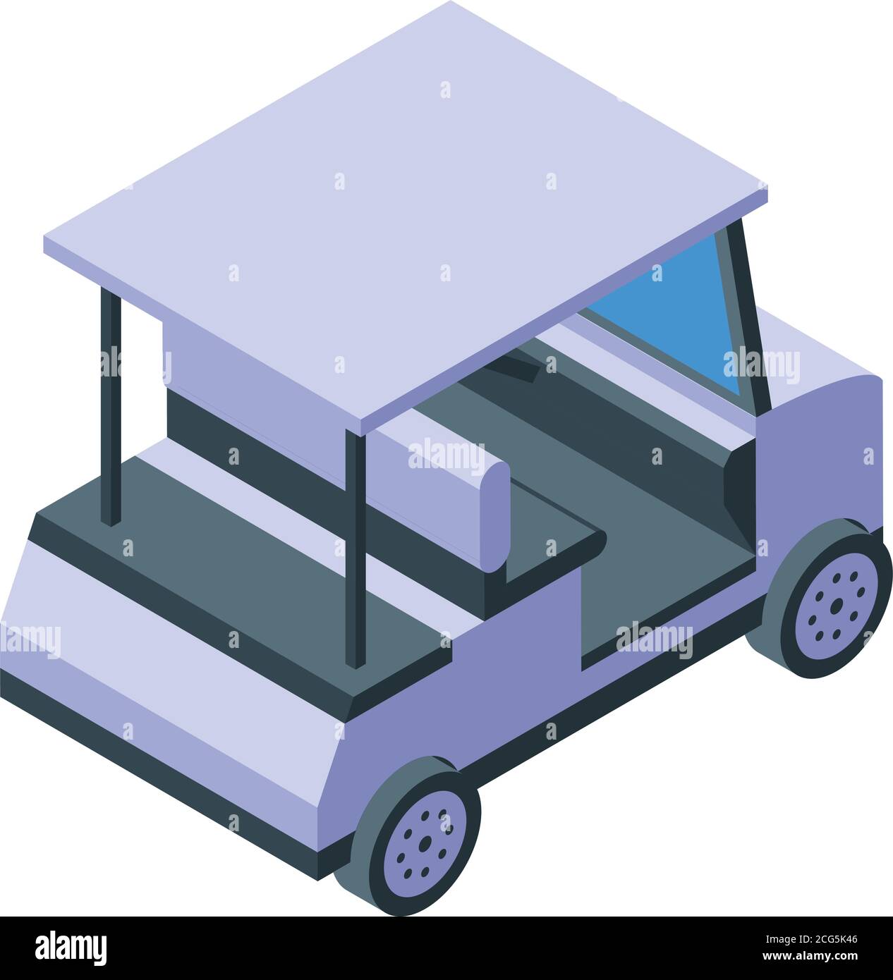 Golf car icon, isometric style Stock Vector