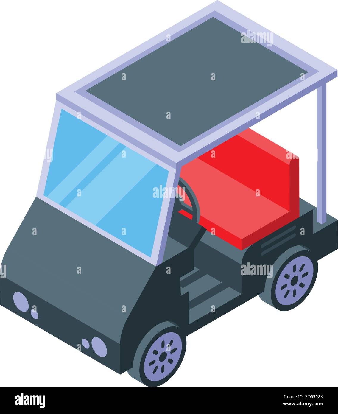 Golf cart equipment icon, isometric style Stock Vector