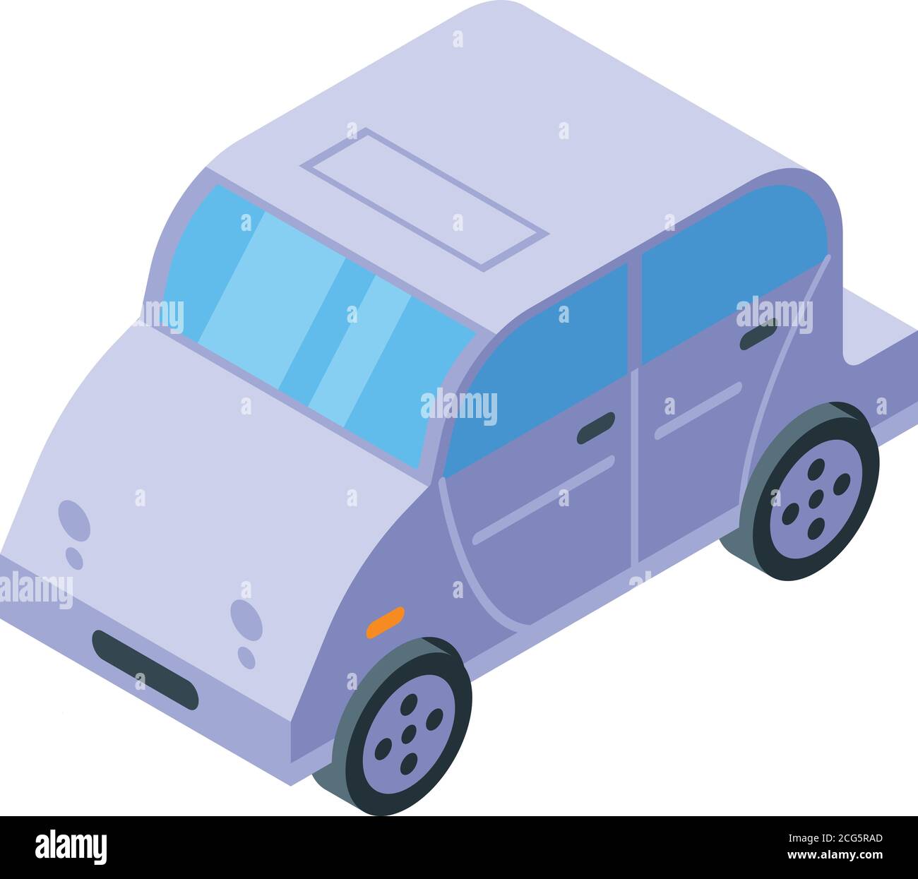 Game golf cart icon, isometric style Stock Vector