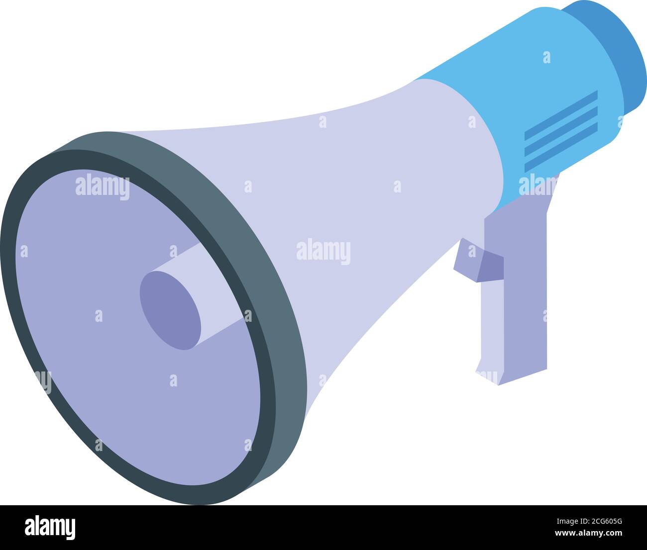 Outsource megaphone icon, isometric style Stock Vector