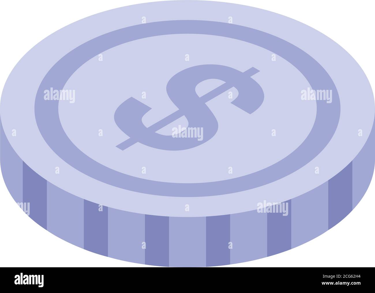 Outsource dollar coin icon, isometric style Stock Vector