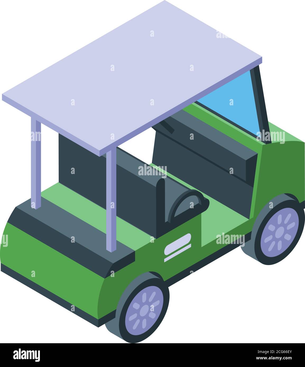 Golf cart icon, isometric style Stock Vector