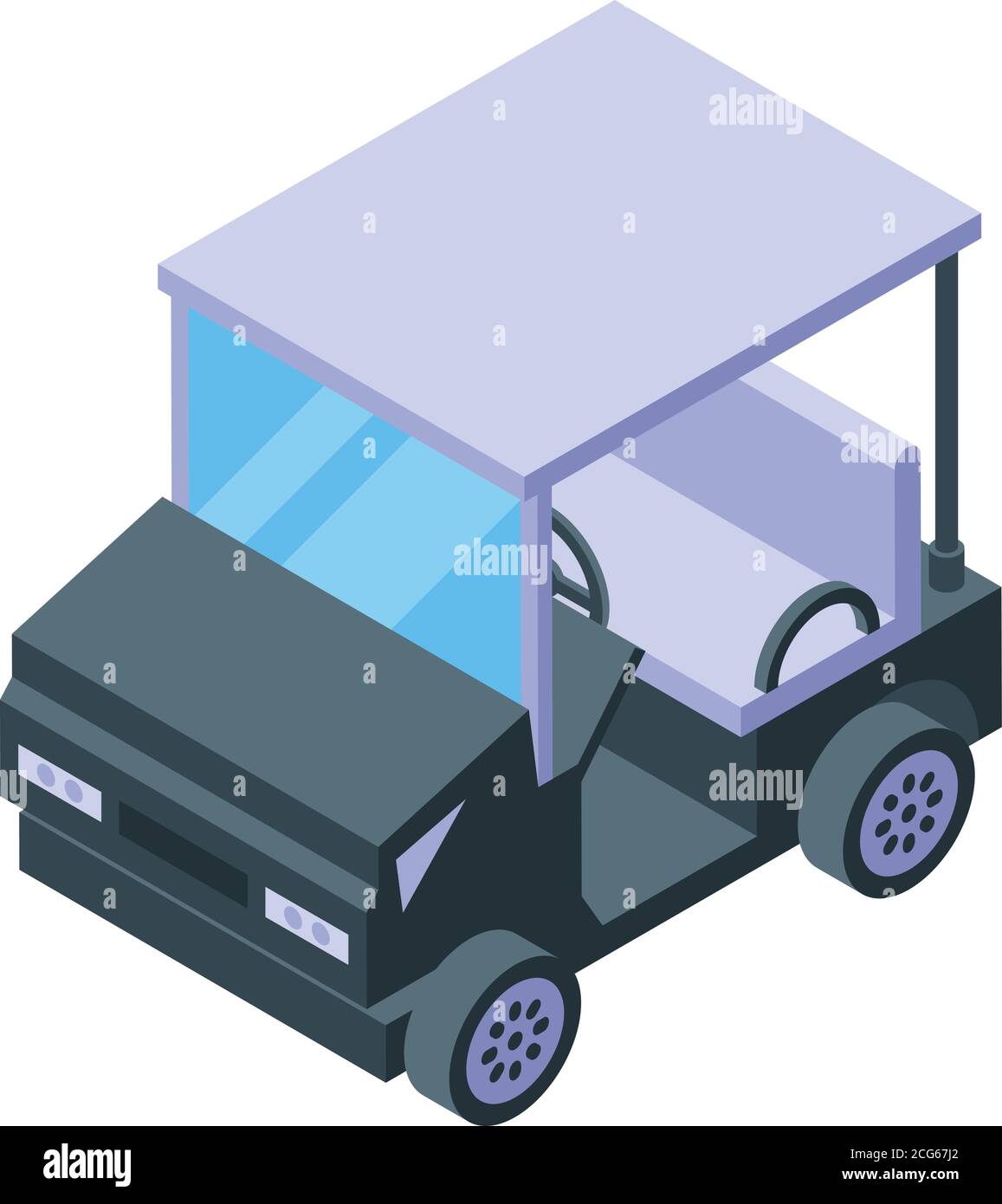 Hobby golf cart icon, isometric style Stock Vector