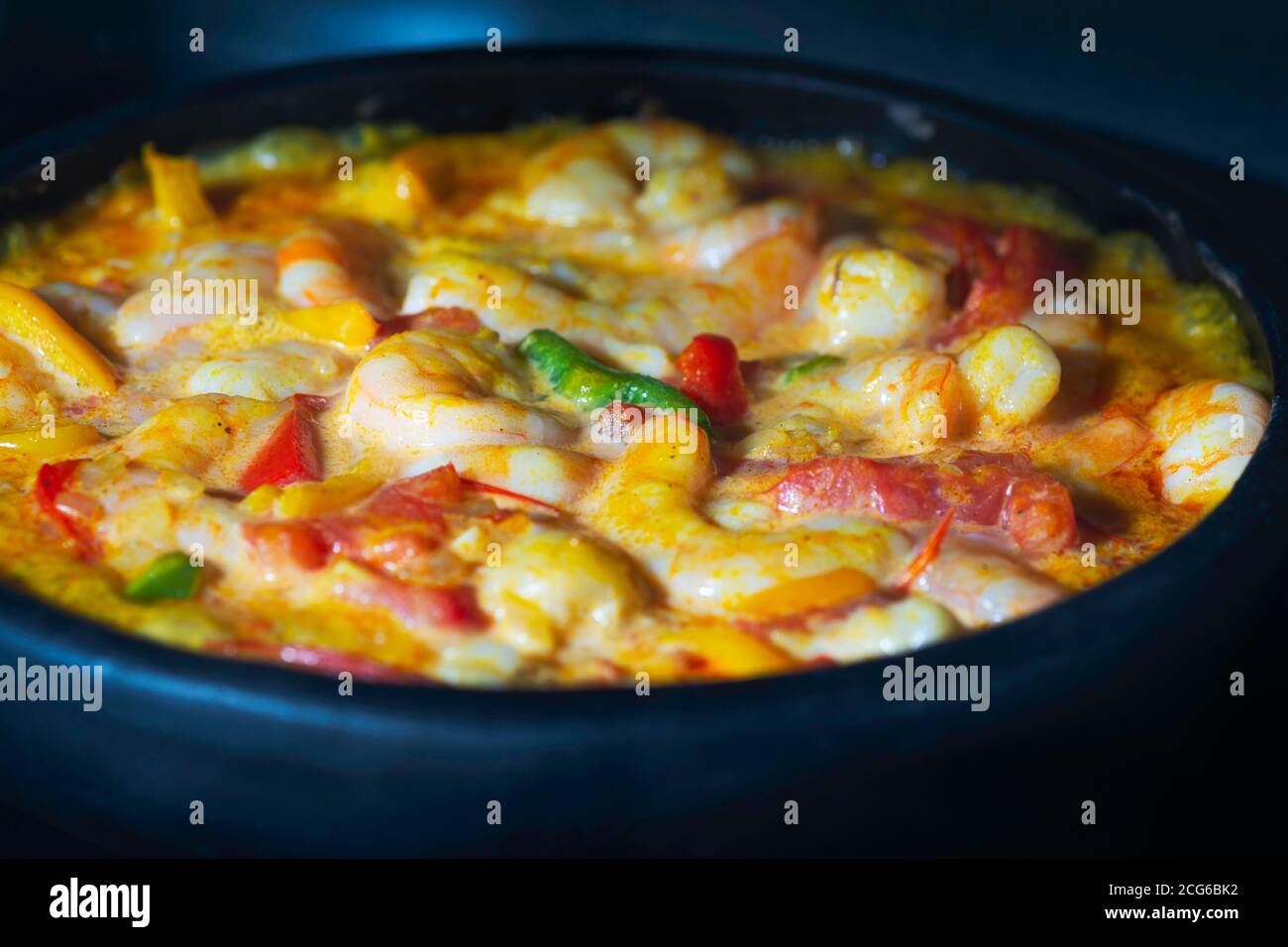 Moqueca of shrimps, Brazilian dish Stock Photo