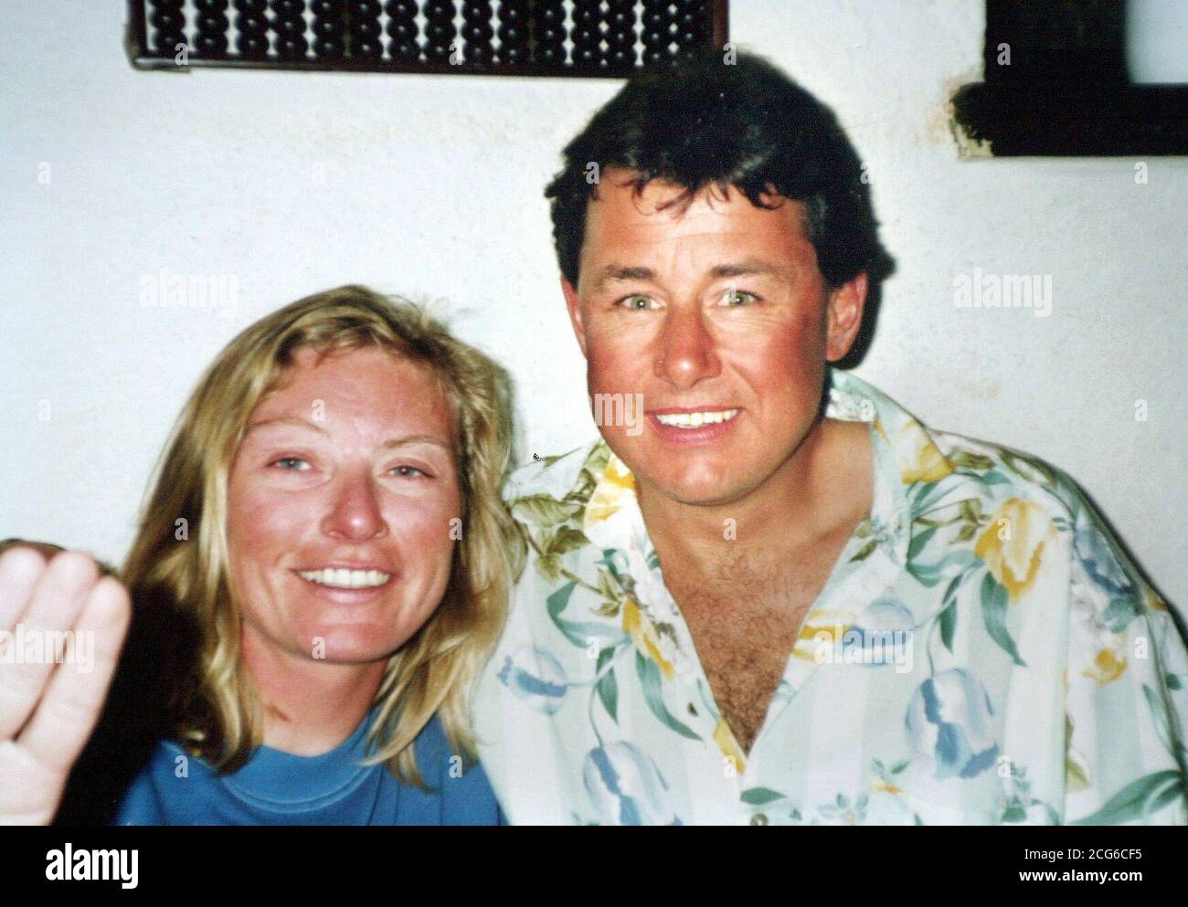 Undated collect photo of British ski instructor Kevin Challis with his Austrian wife, Christl. Mr Challis, 40, from Bridport, Dorset, died in the funicular railway blaze in the Austrian alpine resort of Kaprun, after sacrificing his place on a crowded earlier train. Stock Photo