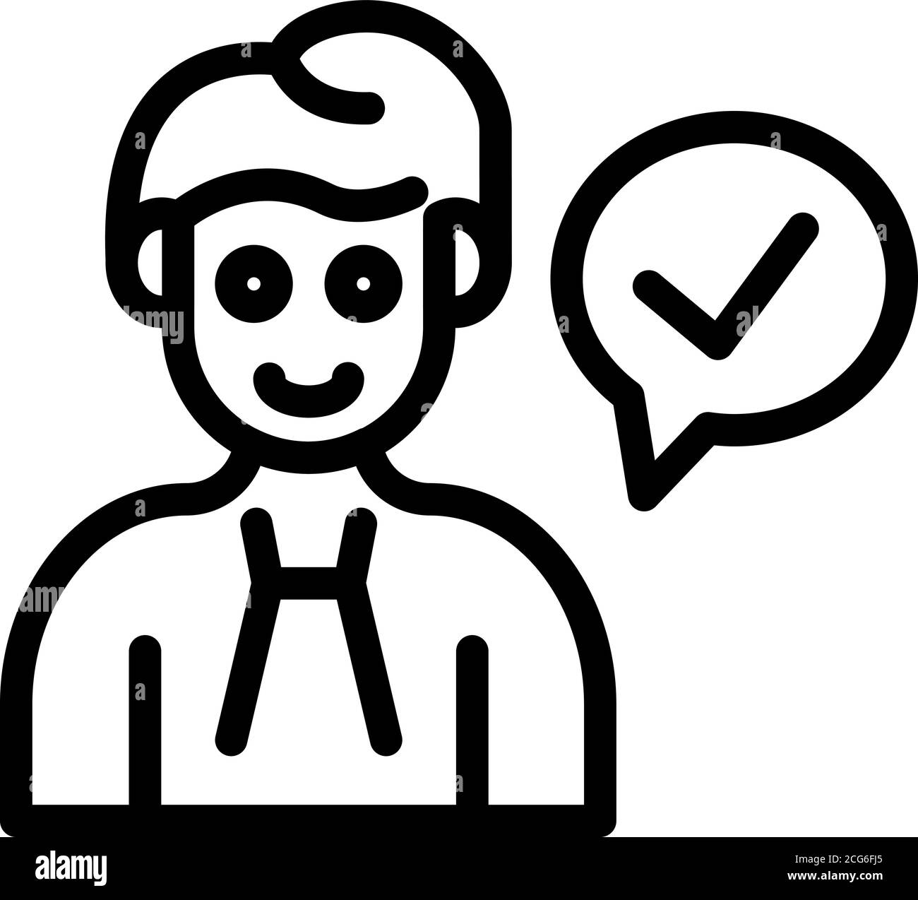 Certificate manager approved icon, outline style Stock Vector Image ...